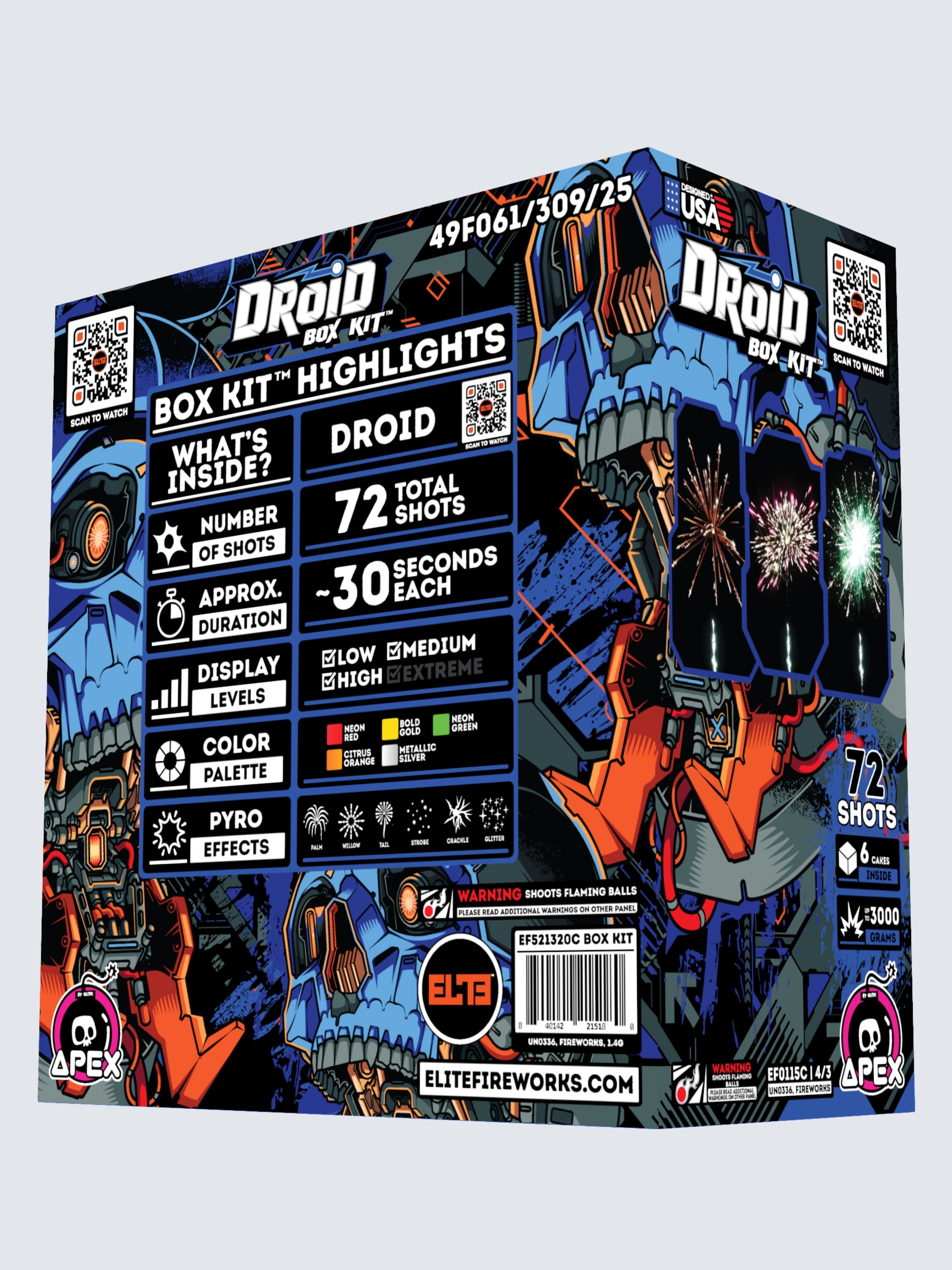 Droid ™ | 12 Shot Aerial Repeater at Elite Fireworks – ELITE