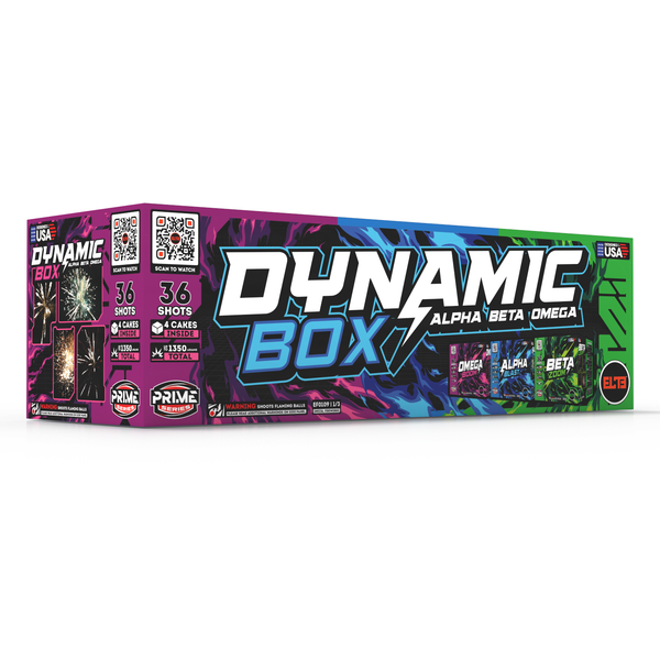 Dynamic Box™｜36 Shot Box Kit™ - Alpha Blast™ - Beta Zoom™ - Omega Boom™