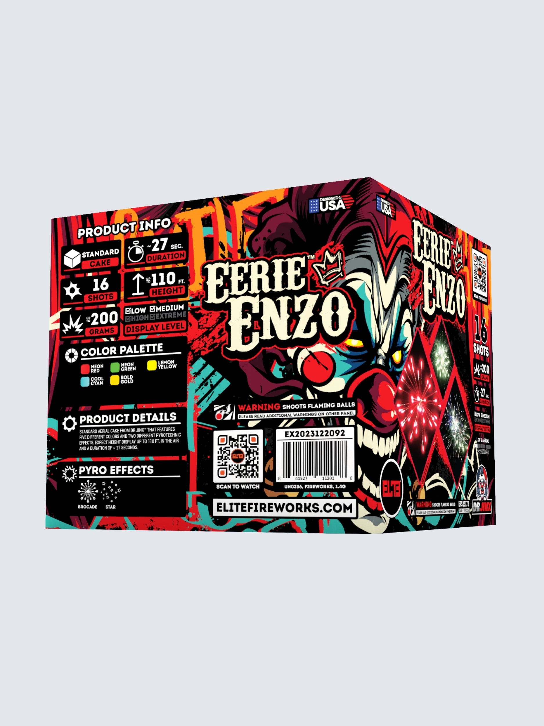 リョウ　Firetech 16個セット Jinx Jesters™ | 16 Shot Aerial Repeater at Elite Fireworks – ELITE