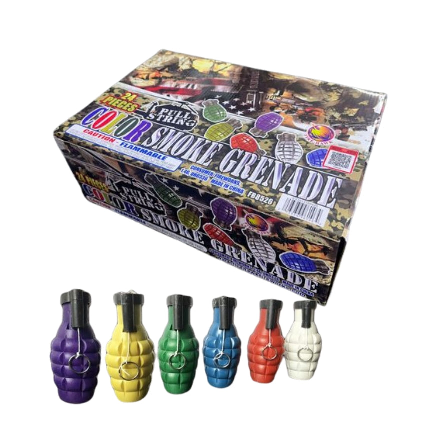 Fire Hawk Pull String Color Smoke Grenades | Assorted Color Choice Smoke Gadget