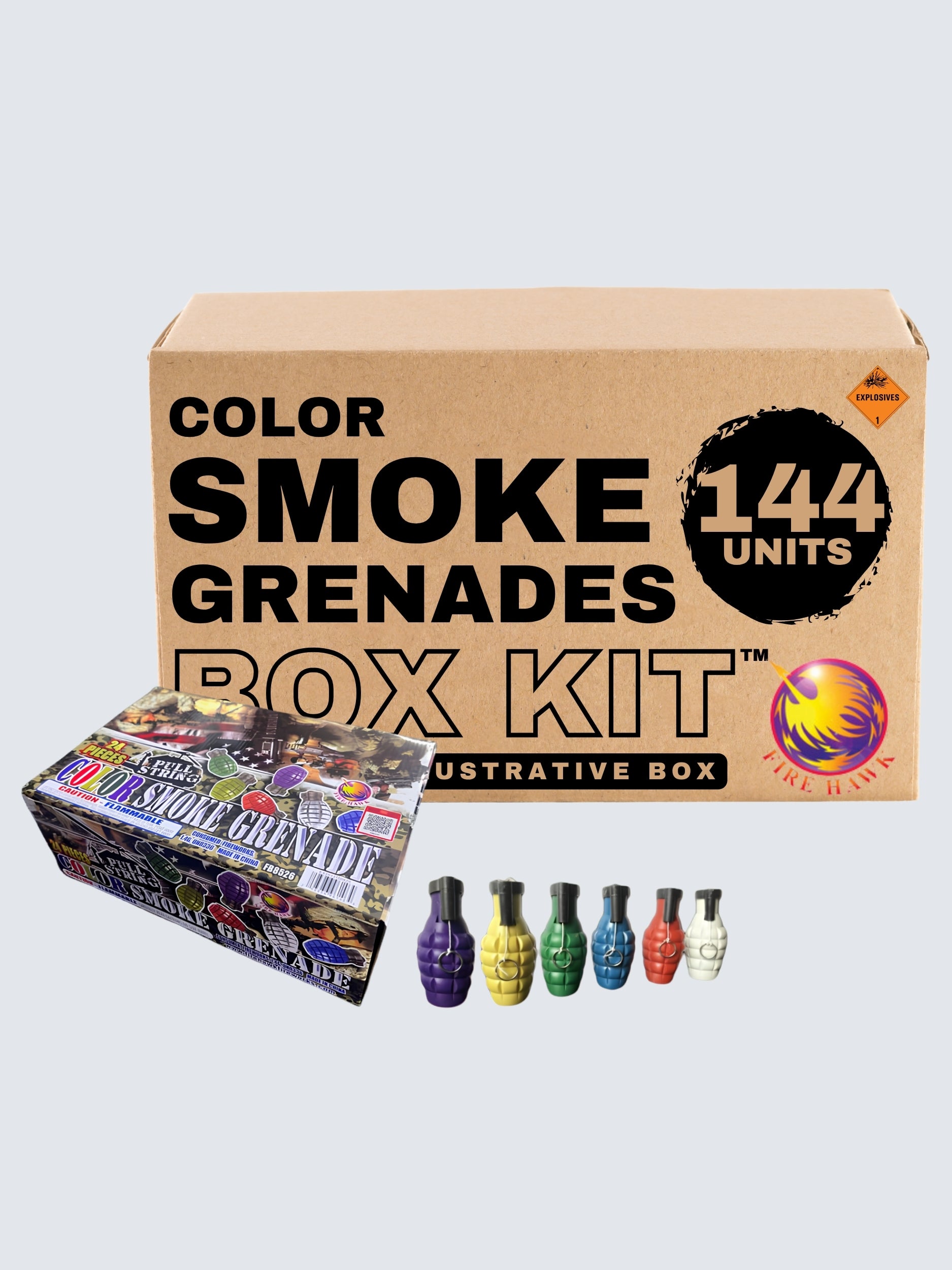 Fire Hawk Pull String Color Smoke Grenades | Assorted Color Choice Smoke Gadget