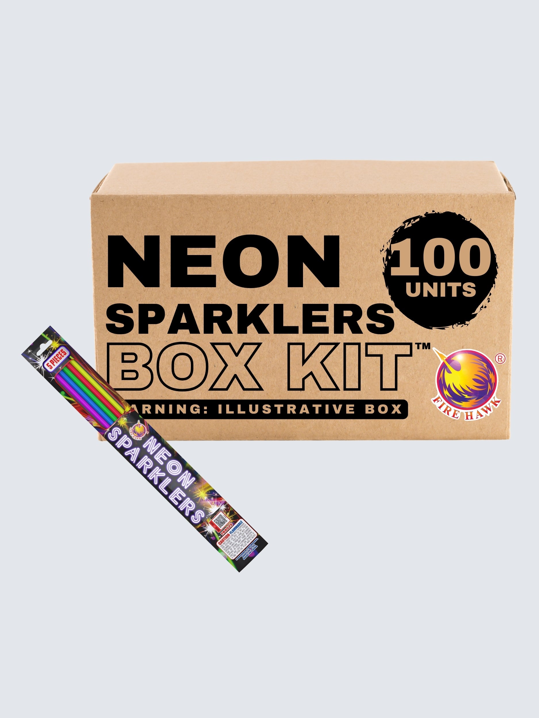 Firehawk Neon Sparklers | 17 Inch Colorful Handheld Sparkler