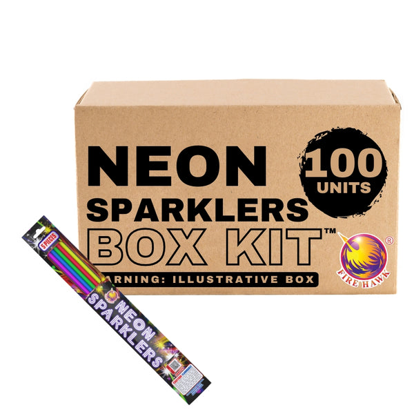 Firehawk Neon Sparklers | 17 Inch Colorful Handheld Sparkler