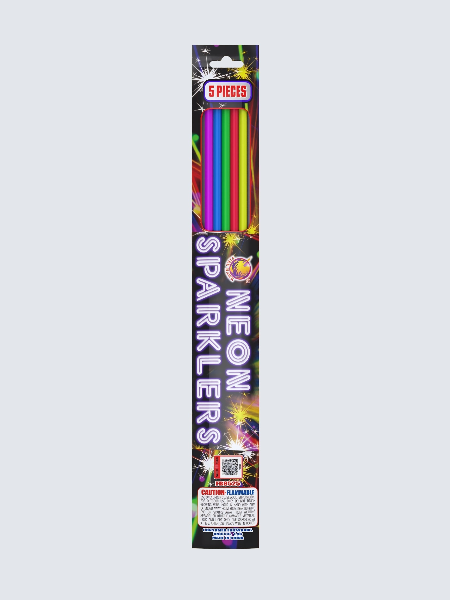 Firehawk Neon Sparklers | 17 Inch Colorful Handheld Sparkler