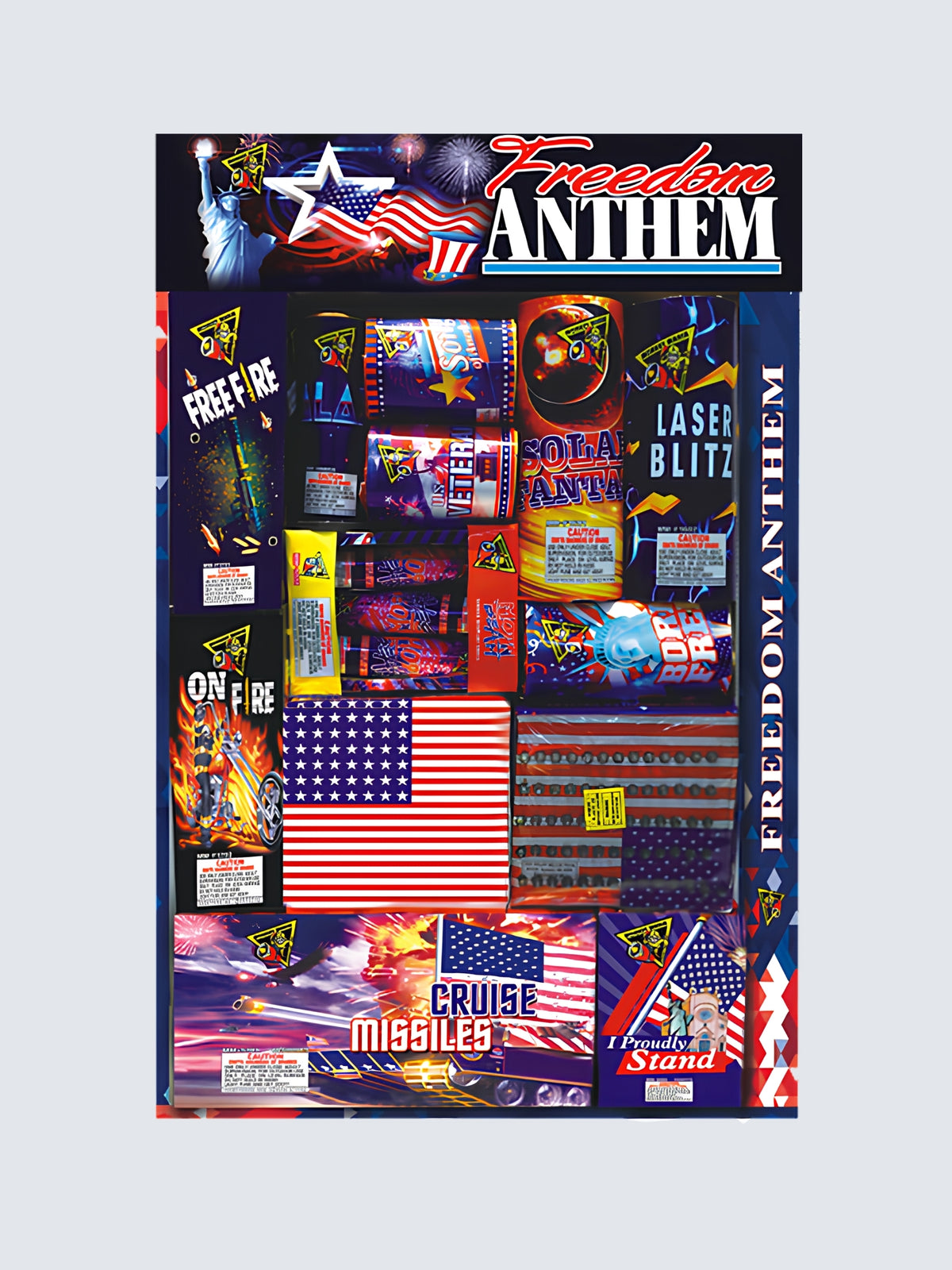 Freedom anthem variety assortment by Monkey Mania includes patriotic star and stripes and Statue of Liberty.