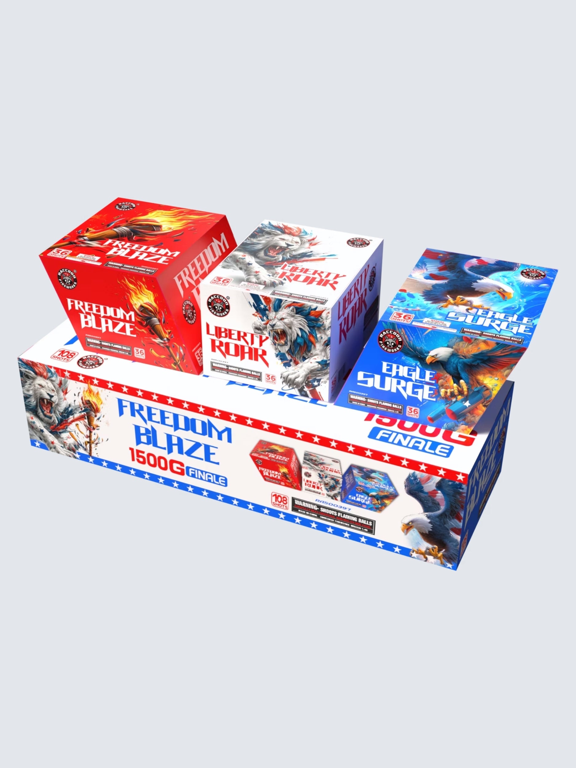 Freedom Blaze | 108 Shot Aerial Repeater Set