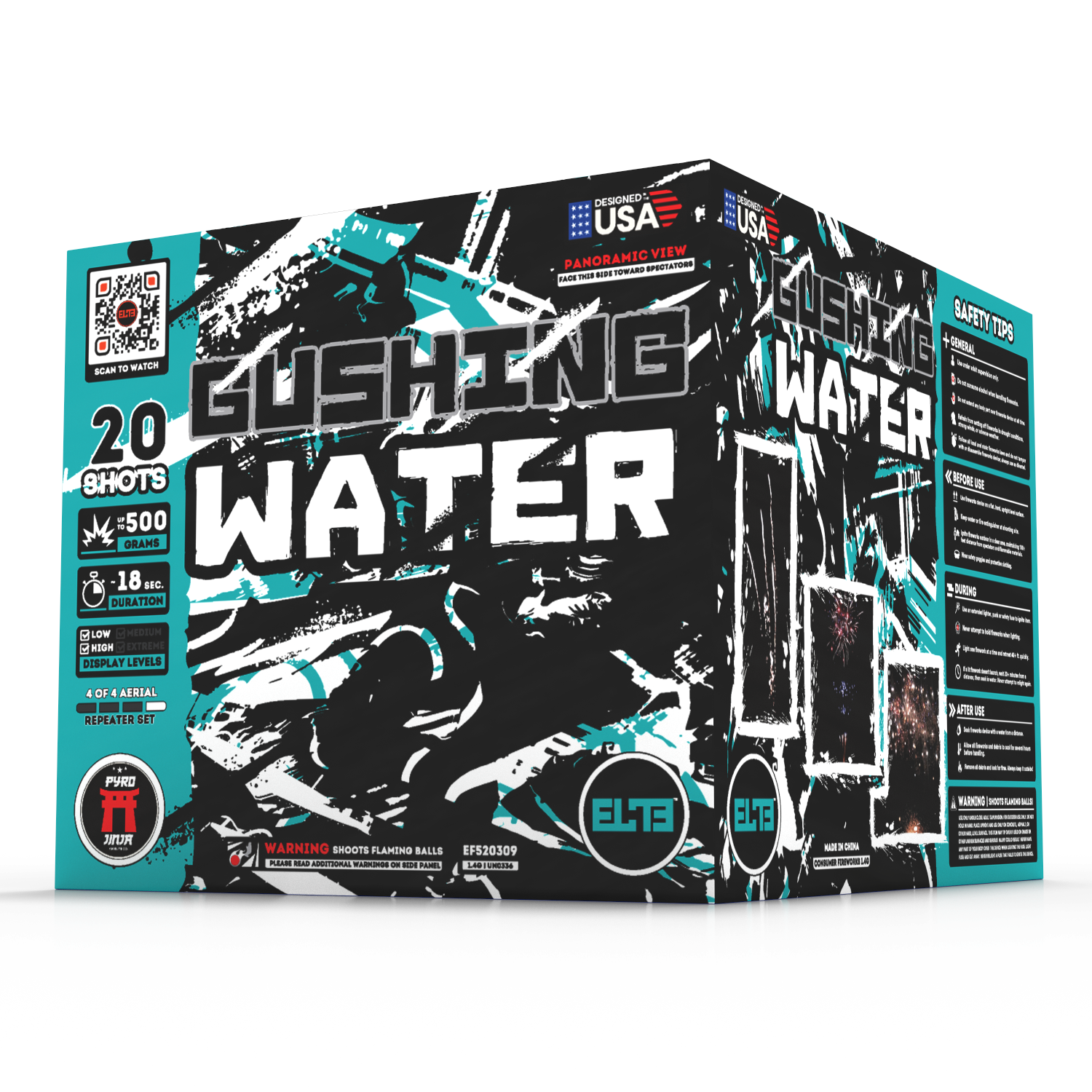 The Elements™  | 71 Shot Box Kit™ - Blazing Fire™ - Breezing Air™ - Gushing Water™ - Quaking Earth™