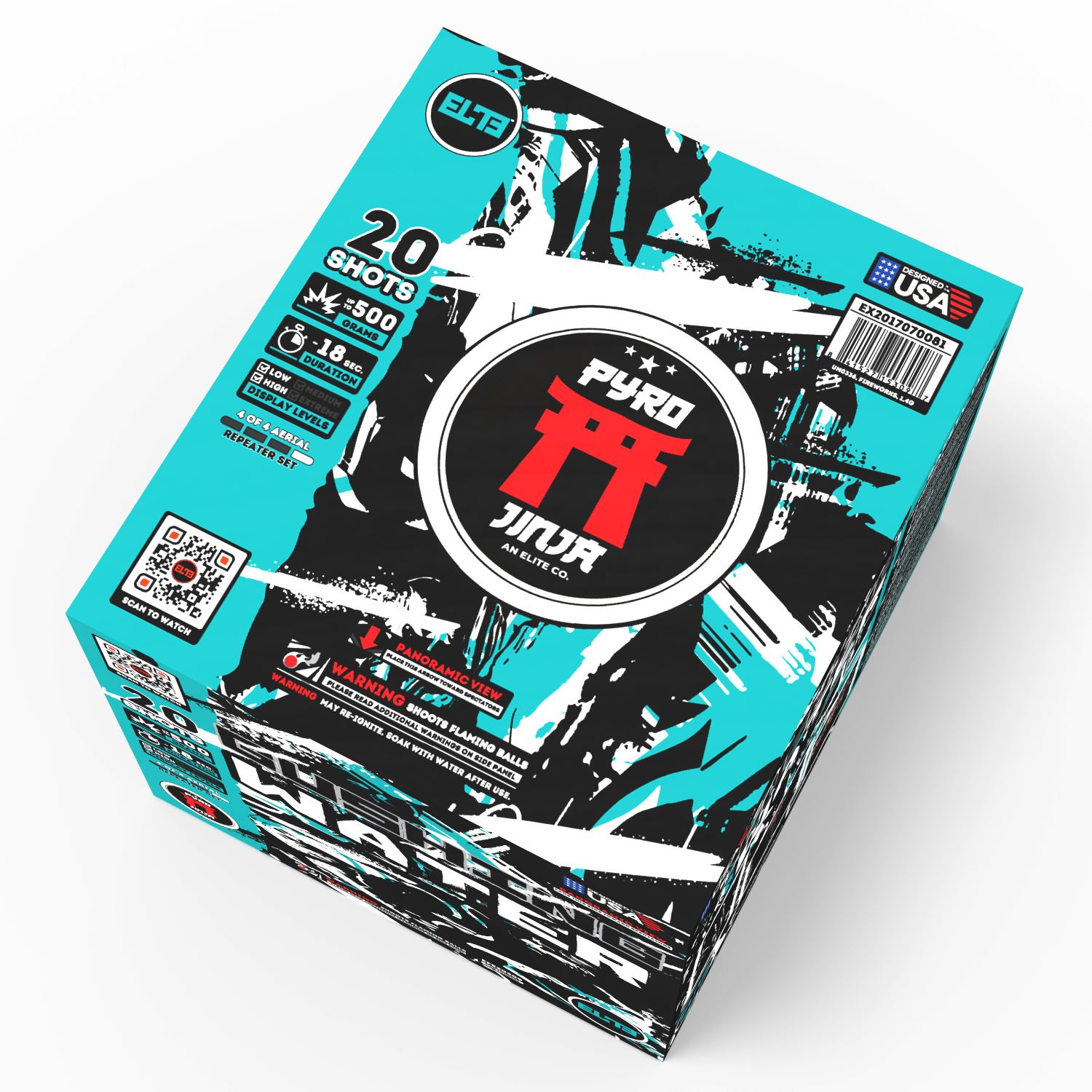 The Elements™  | 71 Shot Box Kit™ - Blazing Fire™ - Breezing Air™ - Gushing Water™ - Quaking Earth™