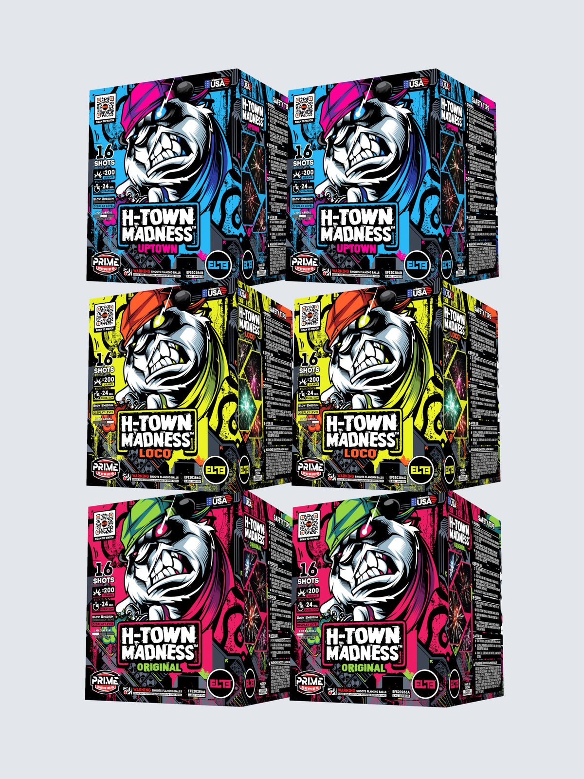 Variant units of H-Town Madness including Uptown, Loco, and Original.