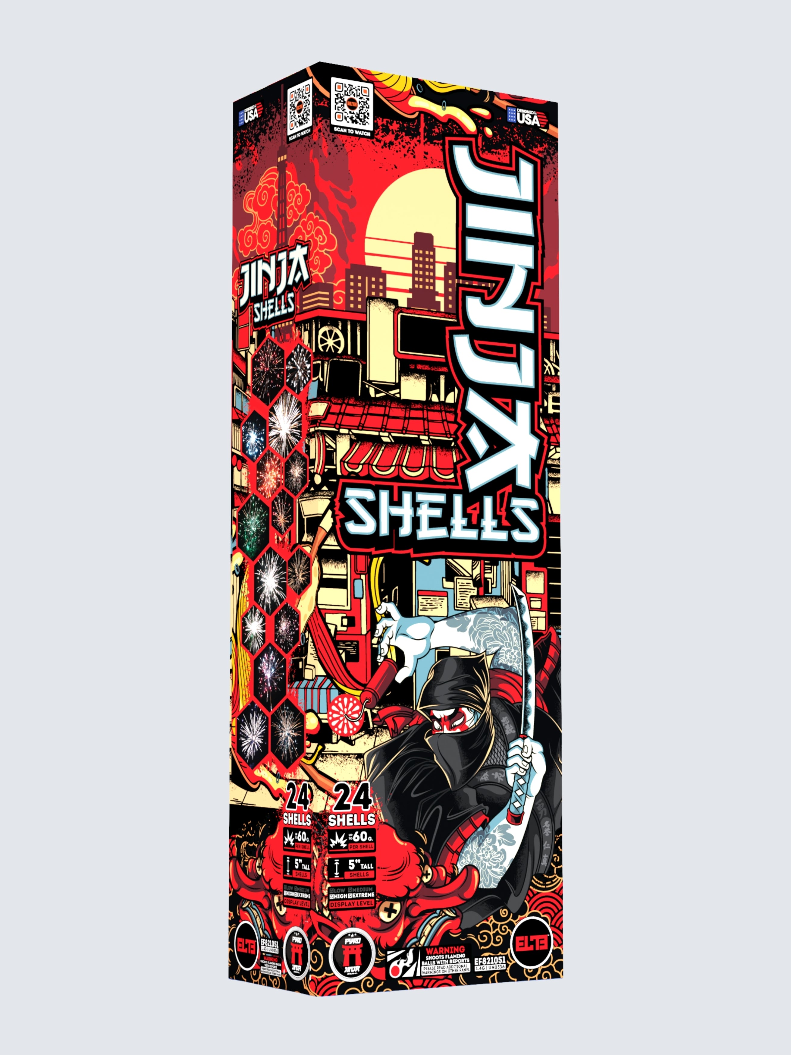 Jinja Shells™ | 24 Break Artillery Shell at Elite Fireworks