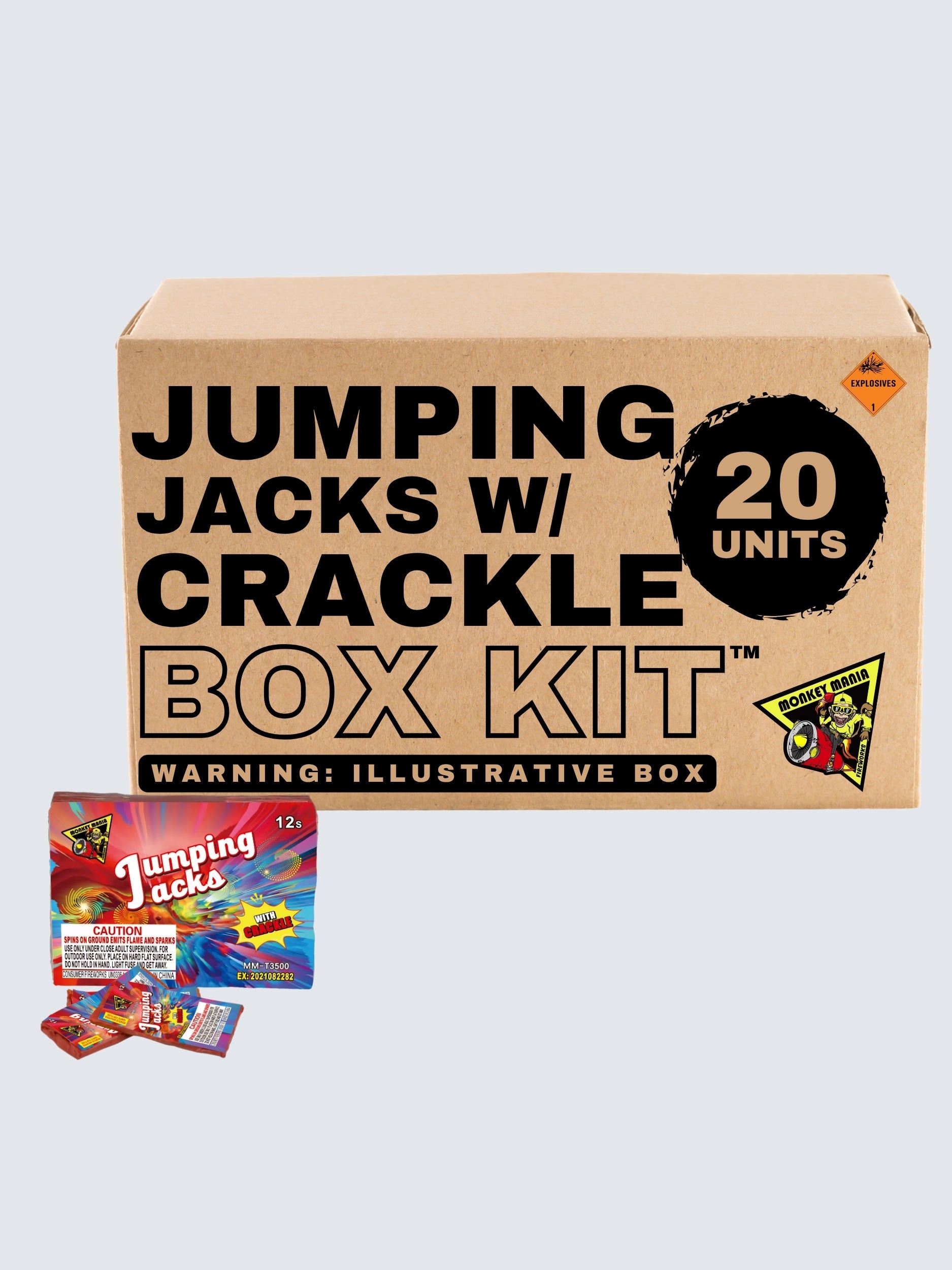 Jumping Jacks w/ Crackle | Single Strip of 12 Shot Noisemaker