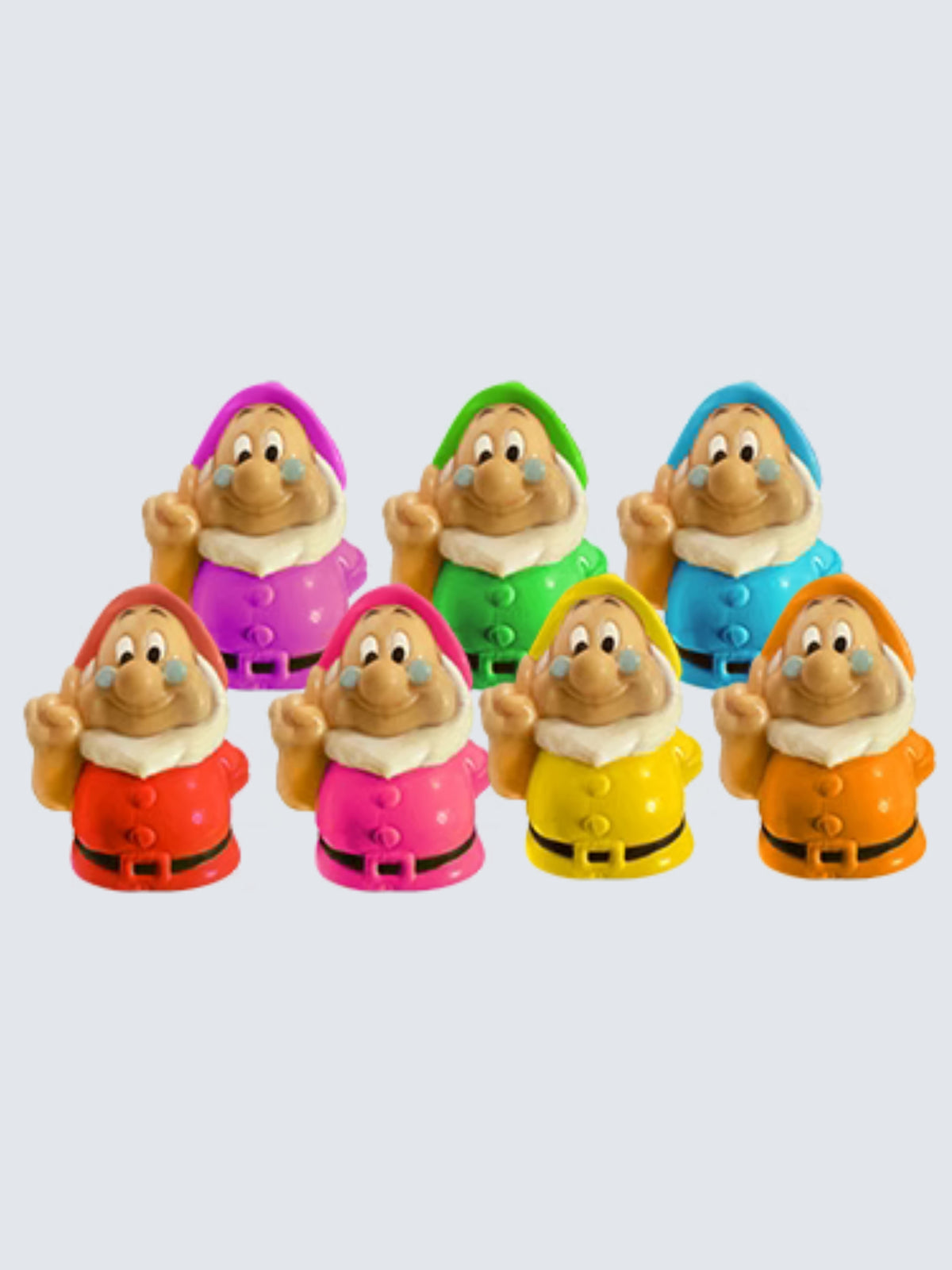Colorful Little Dwarf Novelties, with smiles. They come in a variety of colors.