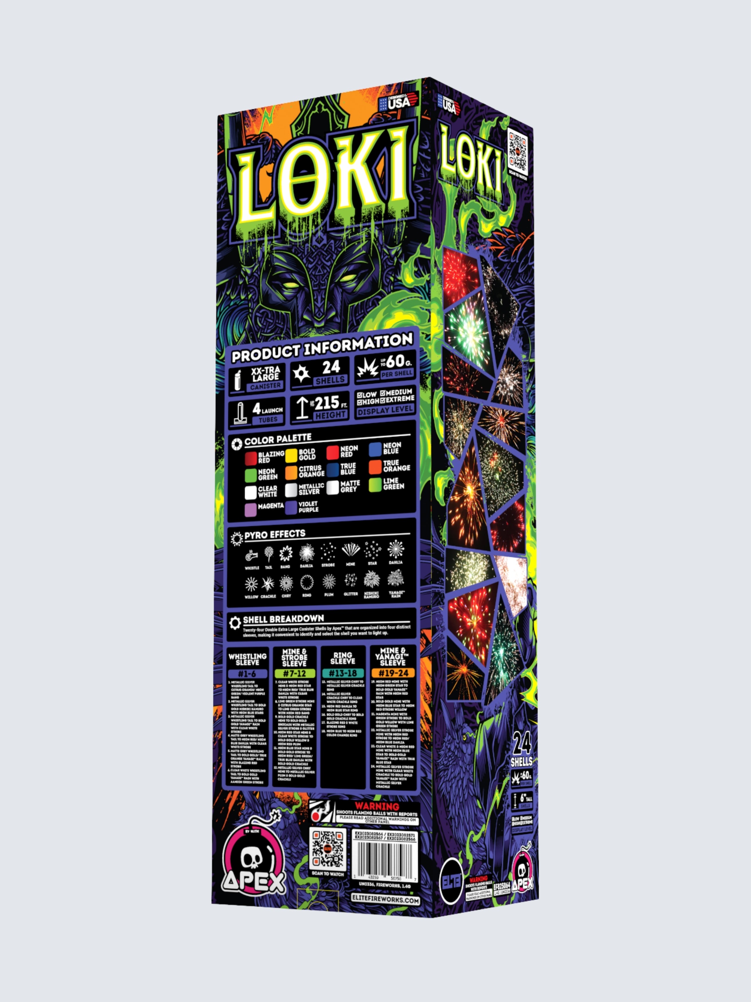 LOKI™ | 24 Break Artillery Shell at Elite Fireworks – ELITE FIREWORKS®