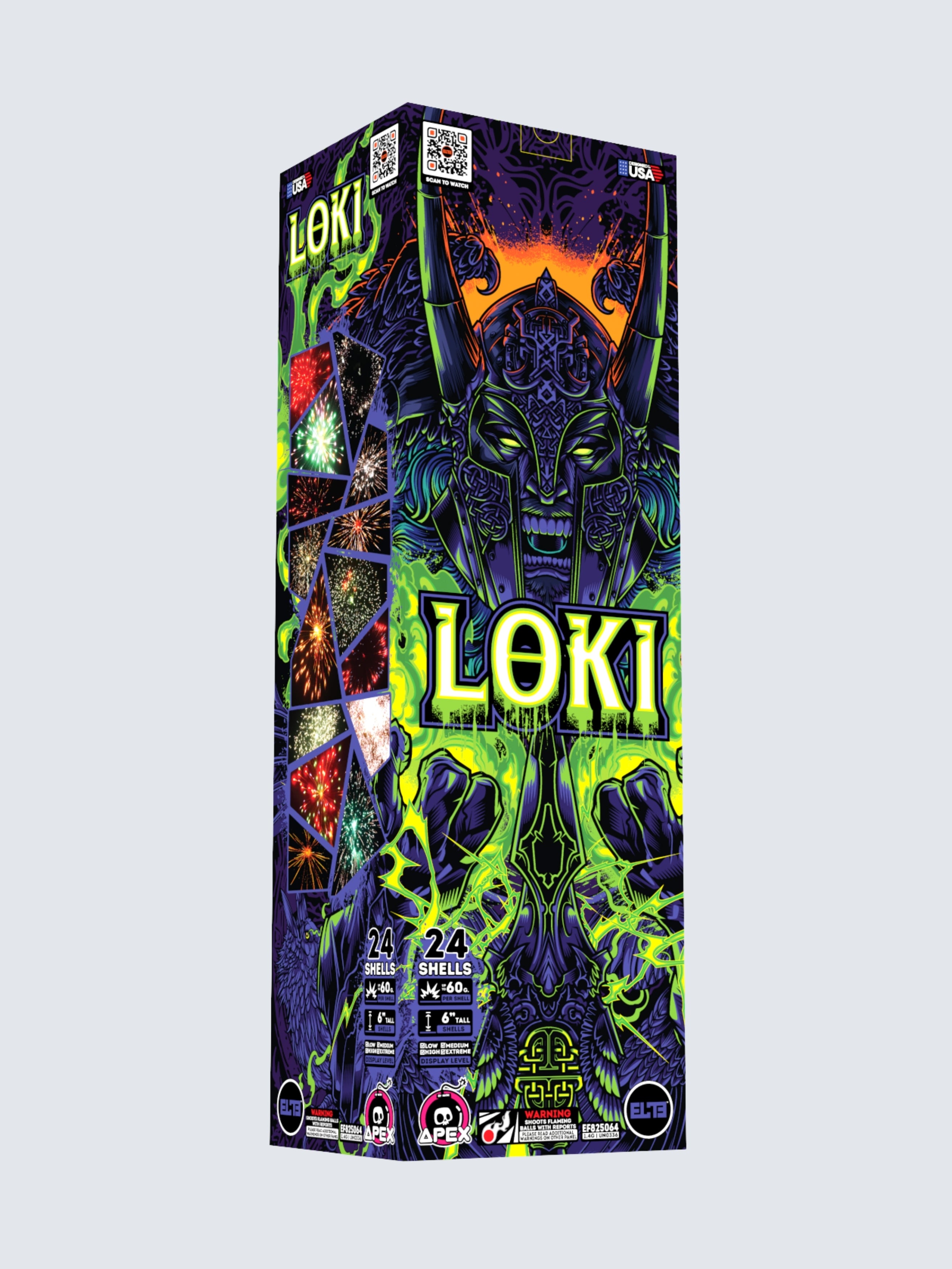 LOKI™ | 24 Break Artillery Shell at Elite Fireworks – ELITE FIREWORKS®