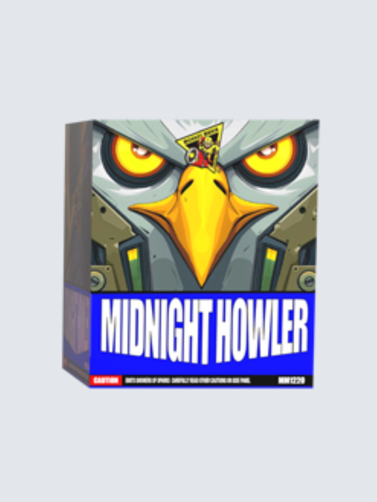 Unit of Midnight Howler from the Evil Ensemble Fountain pack. The art is a serious eagle face, prominently white and yellow.