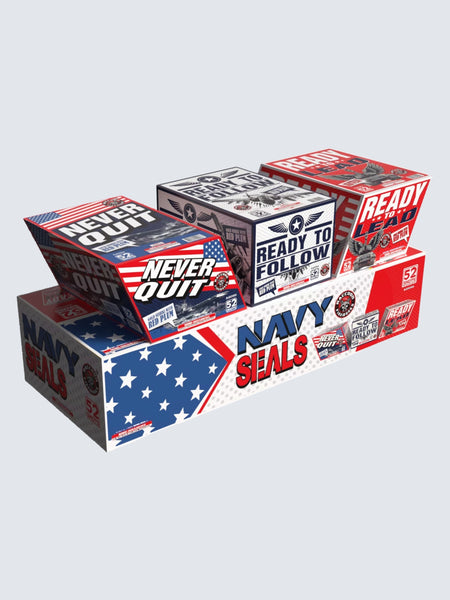 【ショーケースfoil】リバーパイアーの境界 英語　4枚セット Navy Seals | 156 Shot Aerial Repeater Set at Elite Fireworks
