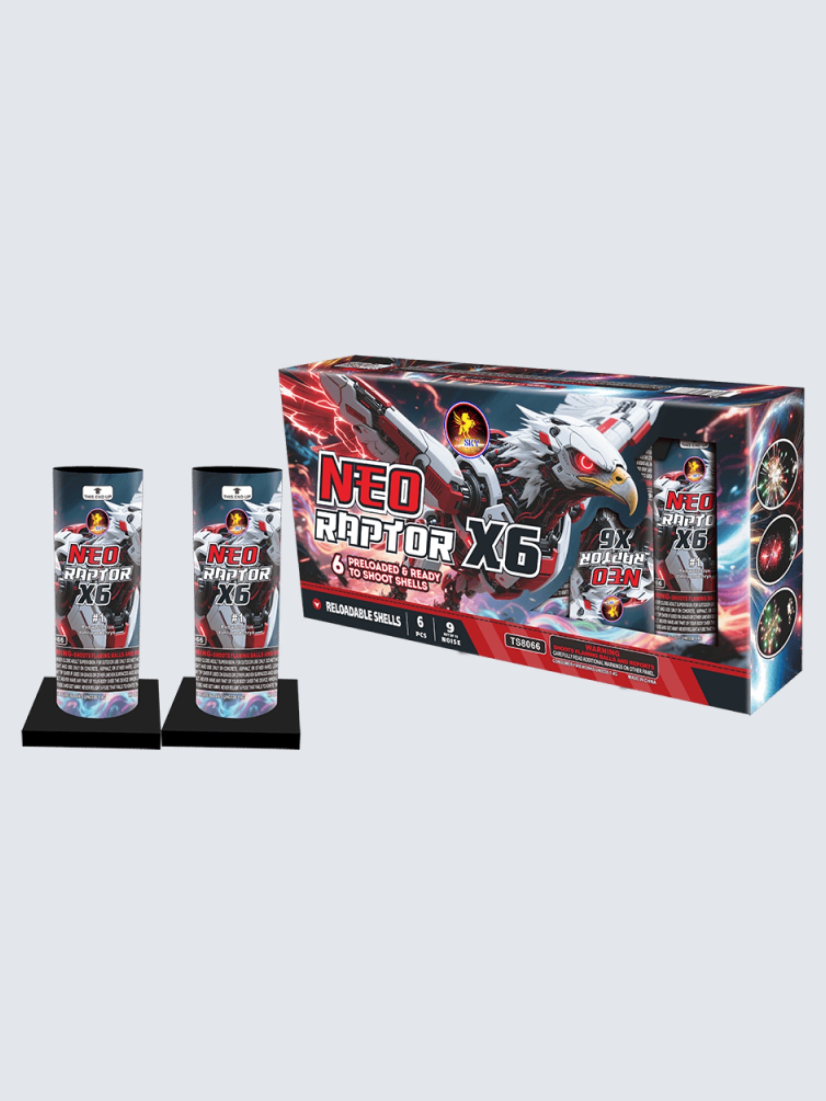 Neo Raptor X6 | Six Pack of Single Break Pre-Loaded Shell