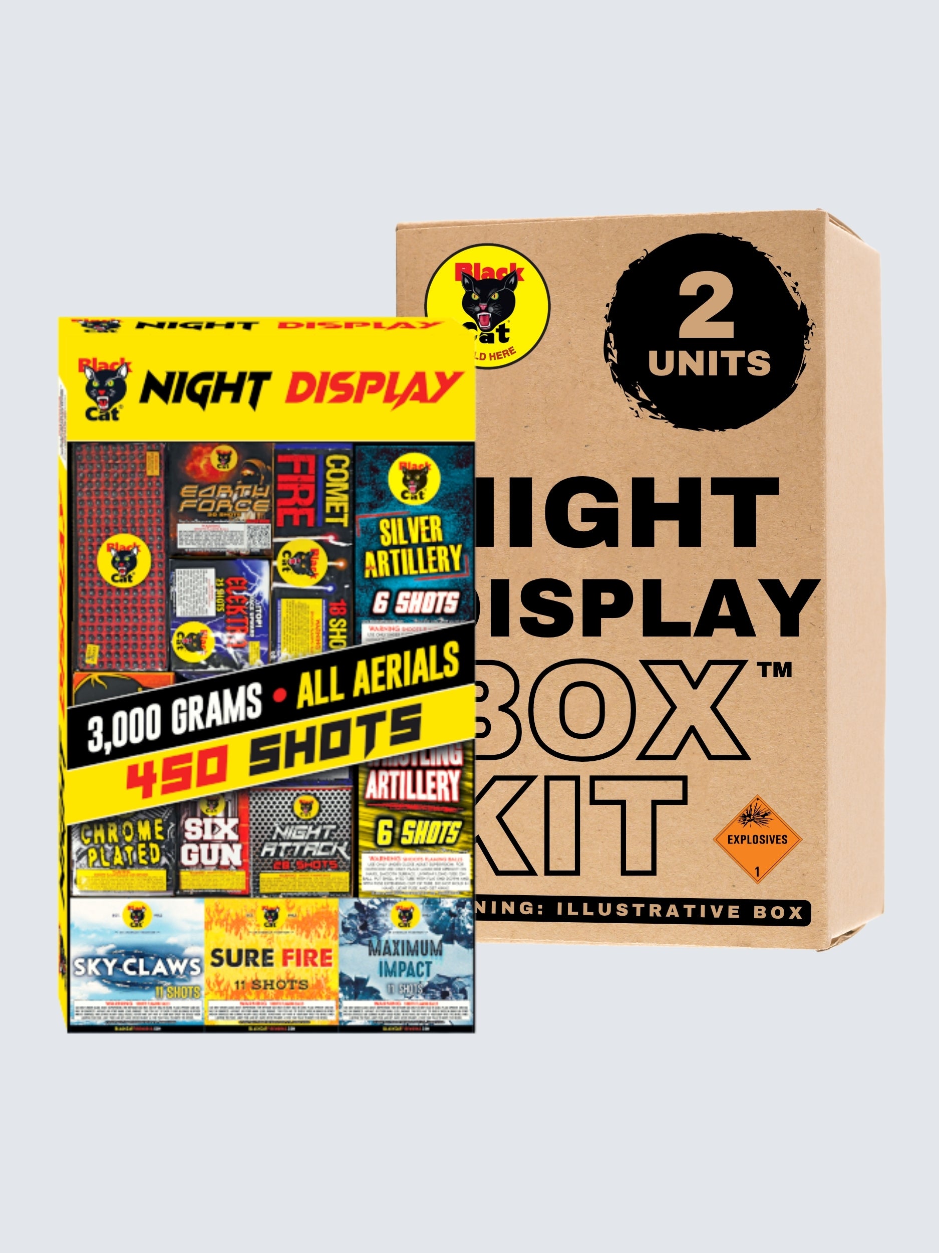 Night Display | All Aerial Repeater and Shell Variety Assortment