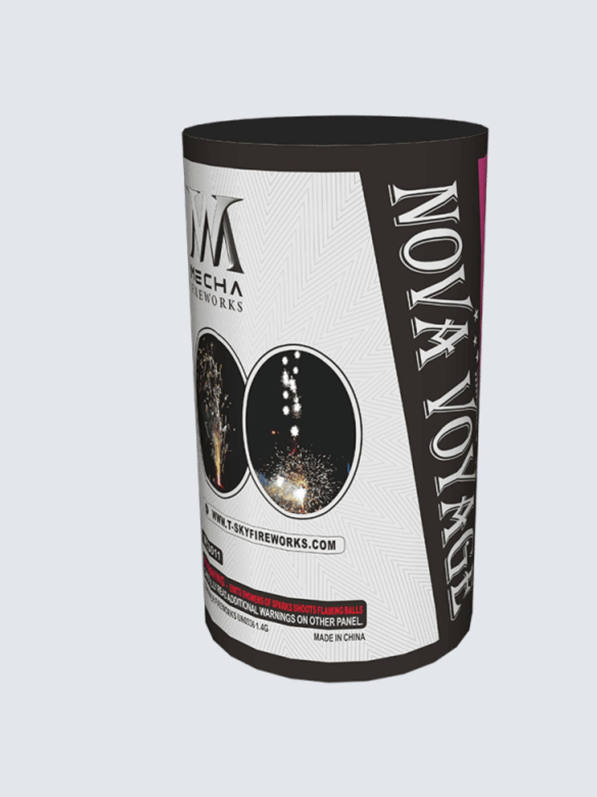 Unit of Nova Voyage fountain. Classy simple background with white and grey packaging.