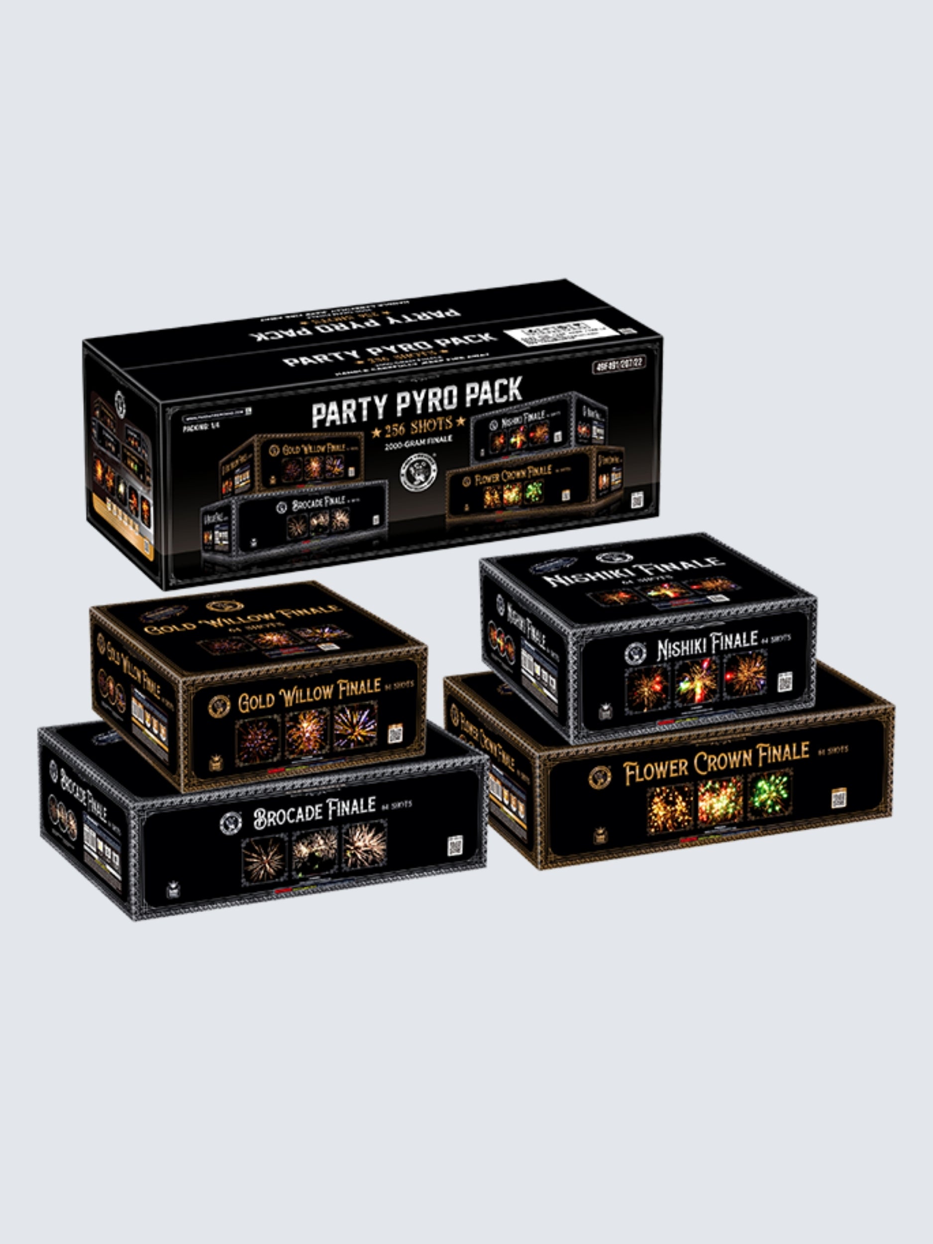 Party Pyro Pack | 256 Shot Aerial Repeater Box Kit™