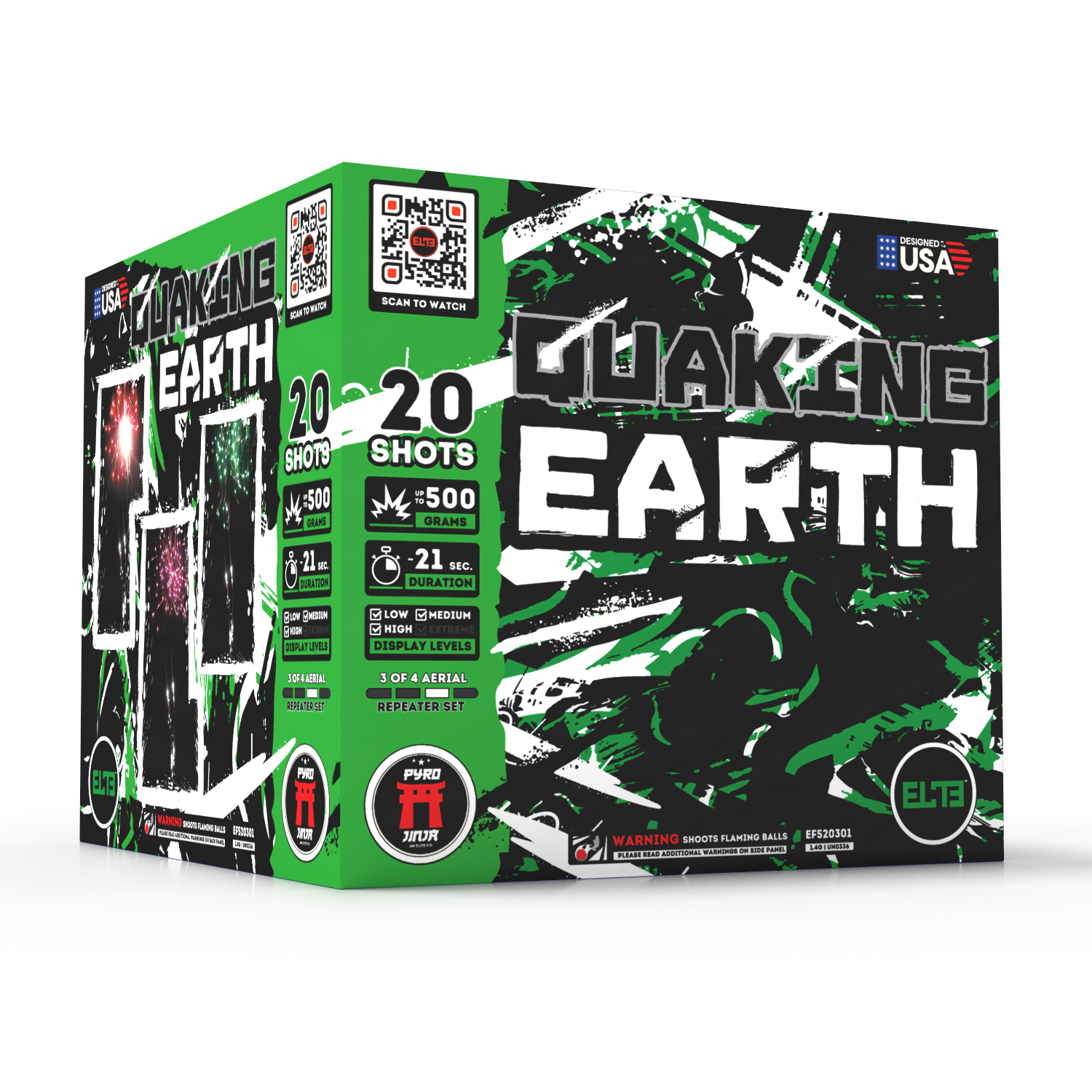 The Elements™  | 71 Shot Box Kit™ - Blazing Fire™ - Breezing Air™ - Gushing Water™ - Quaking Earth™