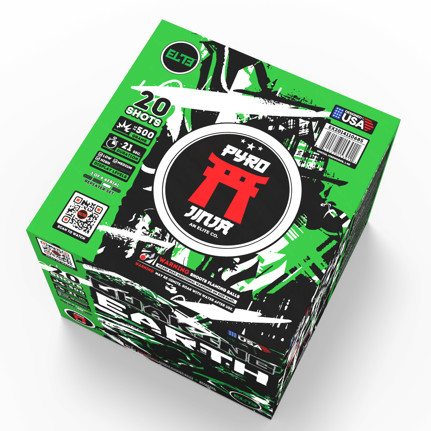 The Elements™  | 71 Shot Box Kit™ - Blazing Fire™ - Breezing Air™ - Gushing Water™ - Quaking Earth™
