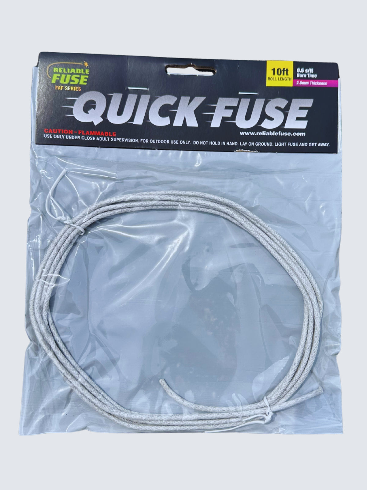 Unit of Quick Fuse part of the Pro Collection. Includes 10ft of length and burns at 0.5s/ft.