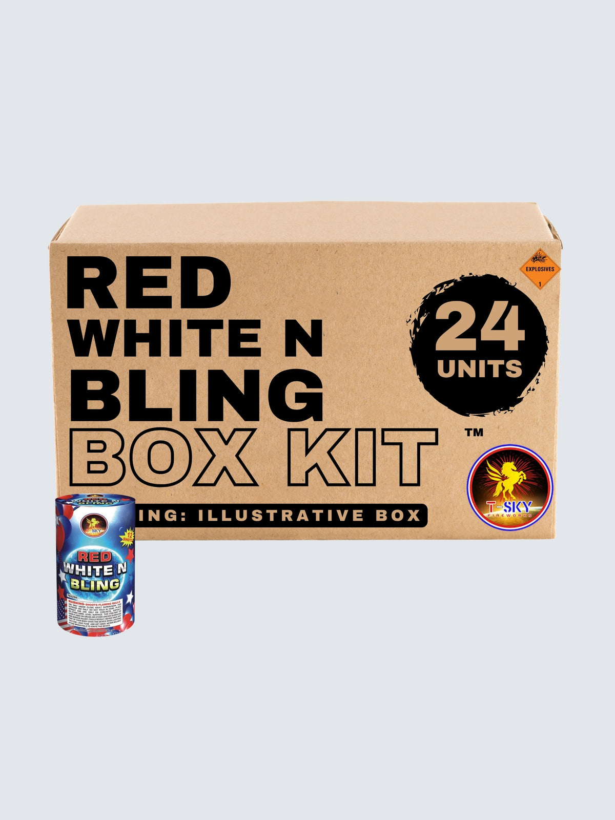 Red White N Bling  | 12 Shot Aerial Repeater