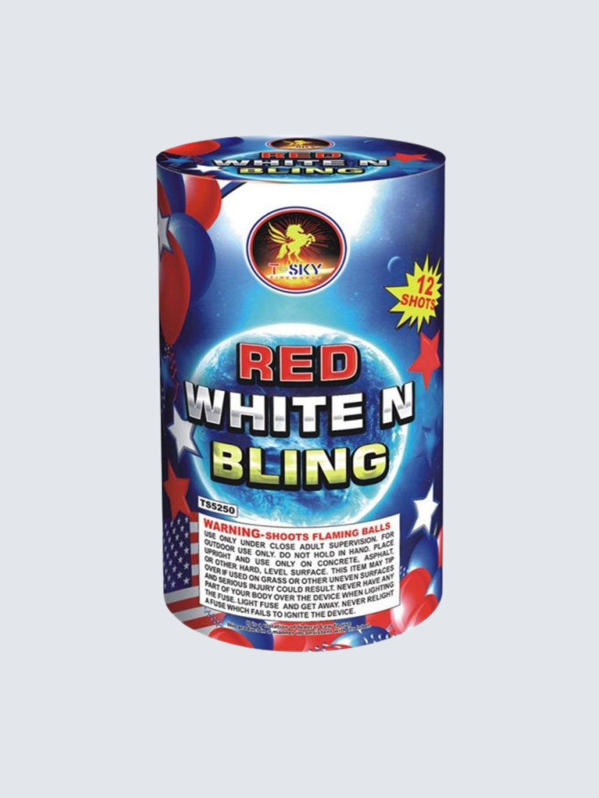 Red White N Bling  | 12 Shot Aerial Repeater