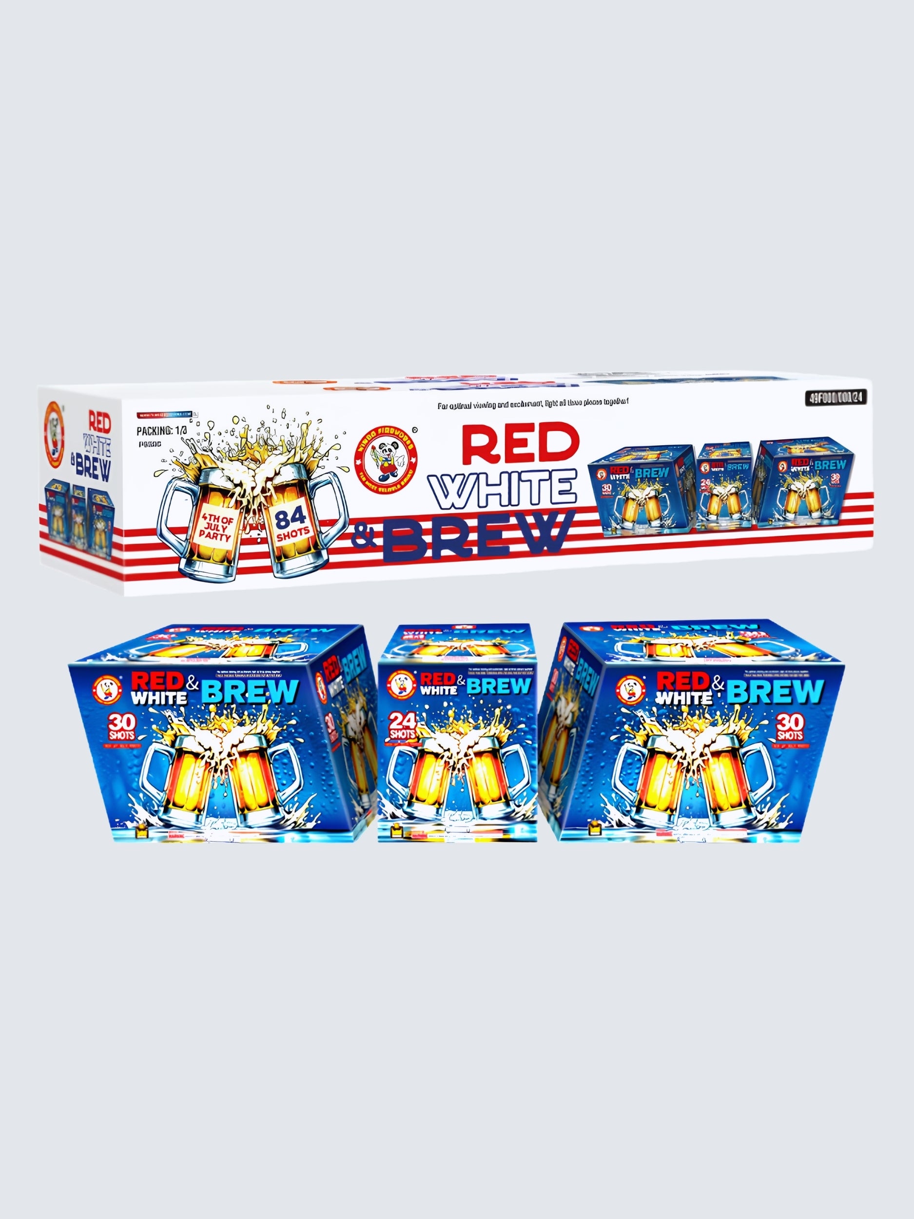Red White & Brew | 84 Shot Aerial Repeater Set