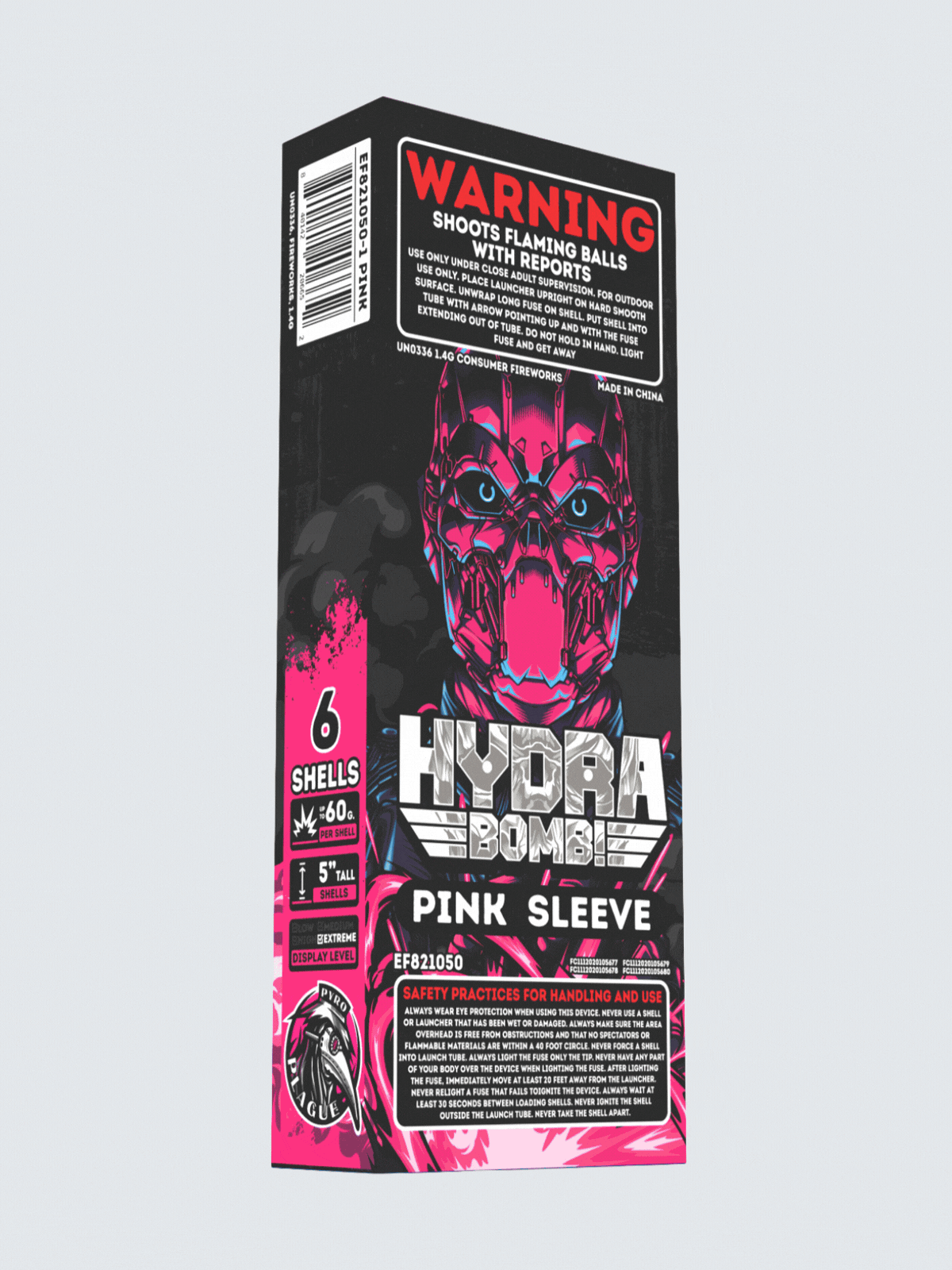 GIf of Hydra Shell fireworks sleeve kits and canisters.