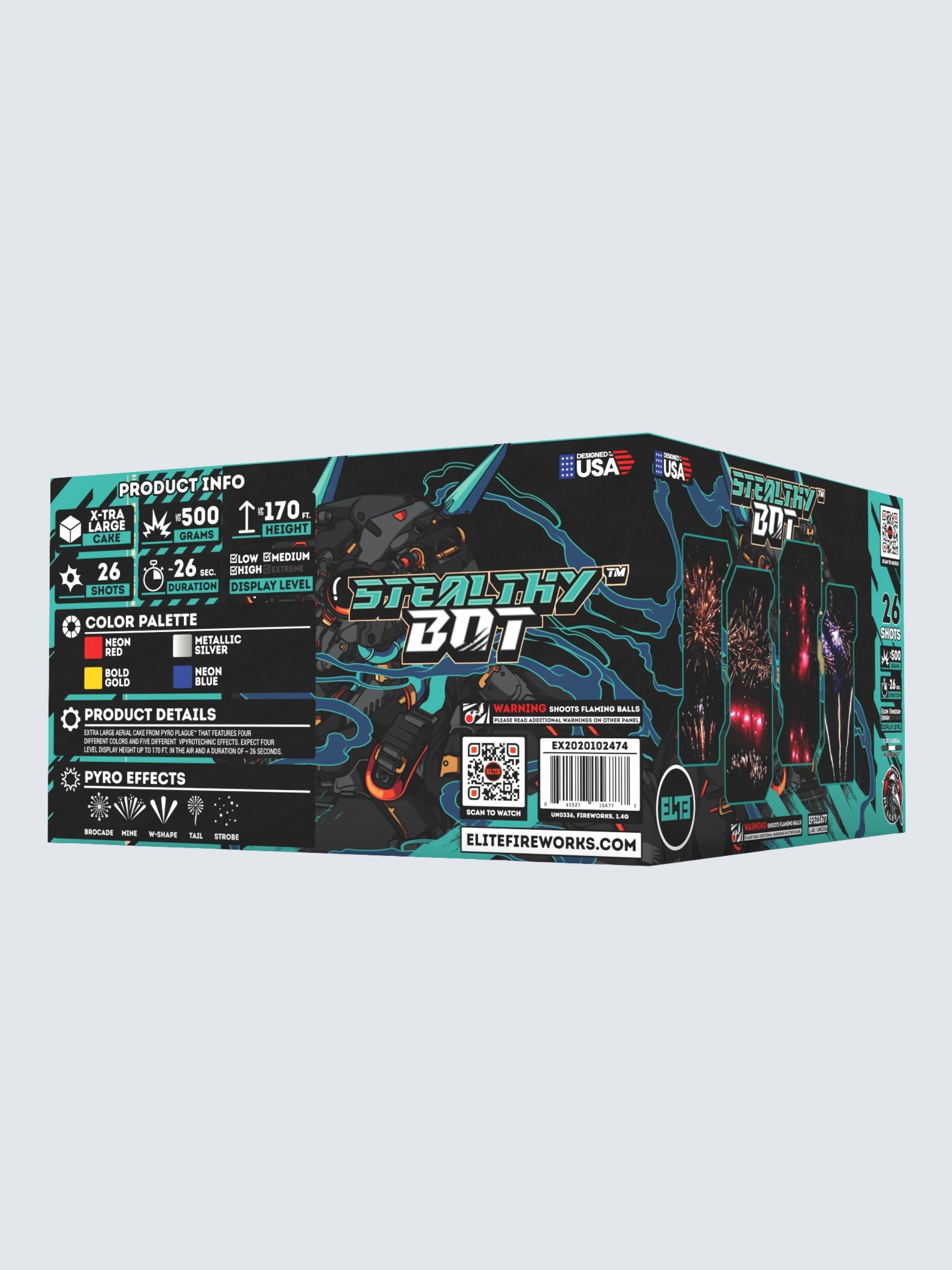 ファイヤーバトル Cyborg Mania™ | 96 Shot Aerial Repeater Set at Elite Fireworks