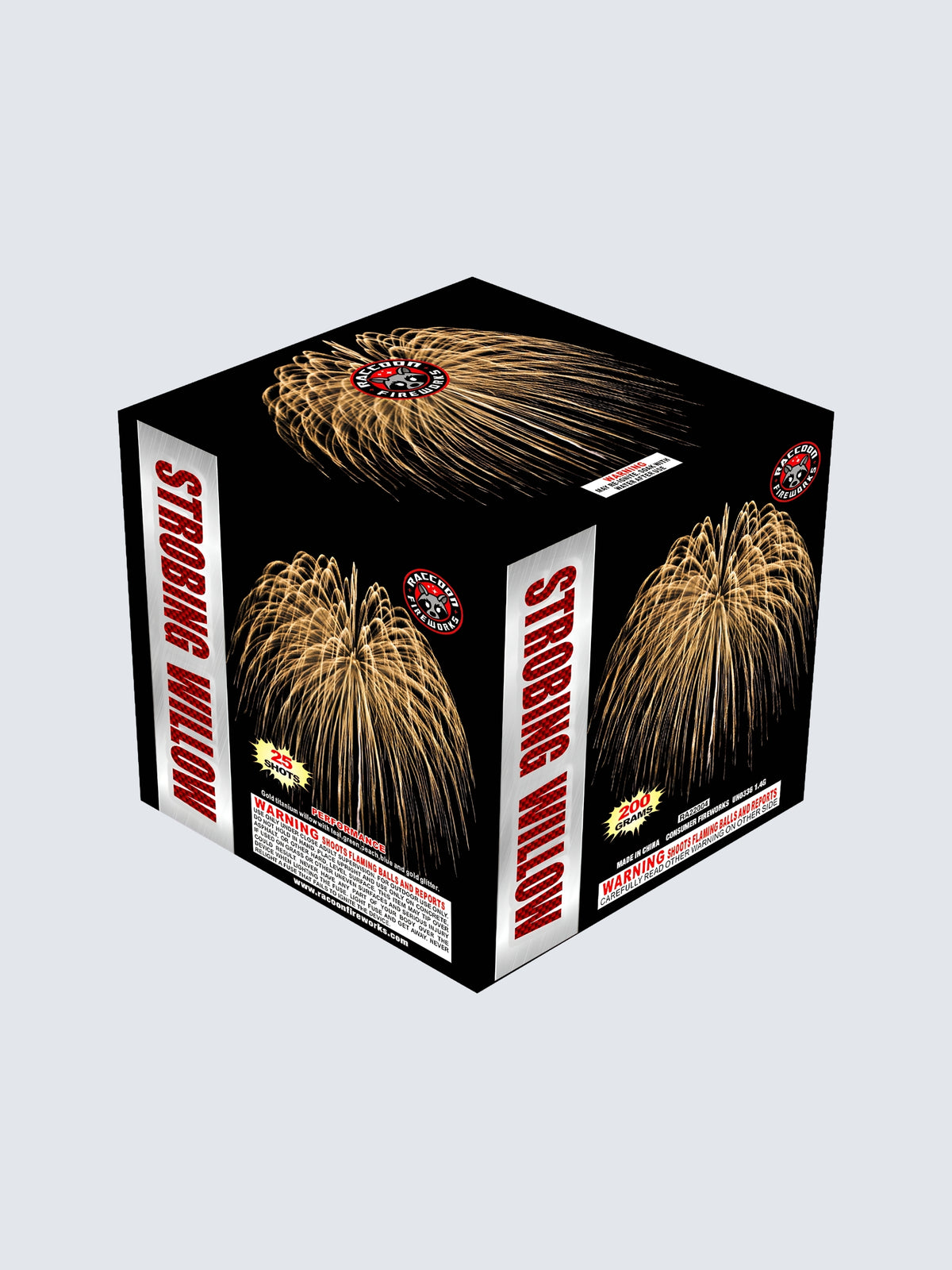 Strobing Willow | 25 Shot Aerial Repeater by Raccoon Fireworks -Shop Online for Standard Cake at Elite Fireworks!