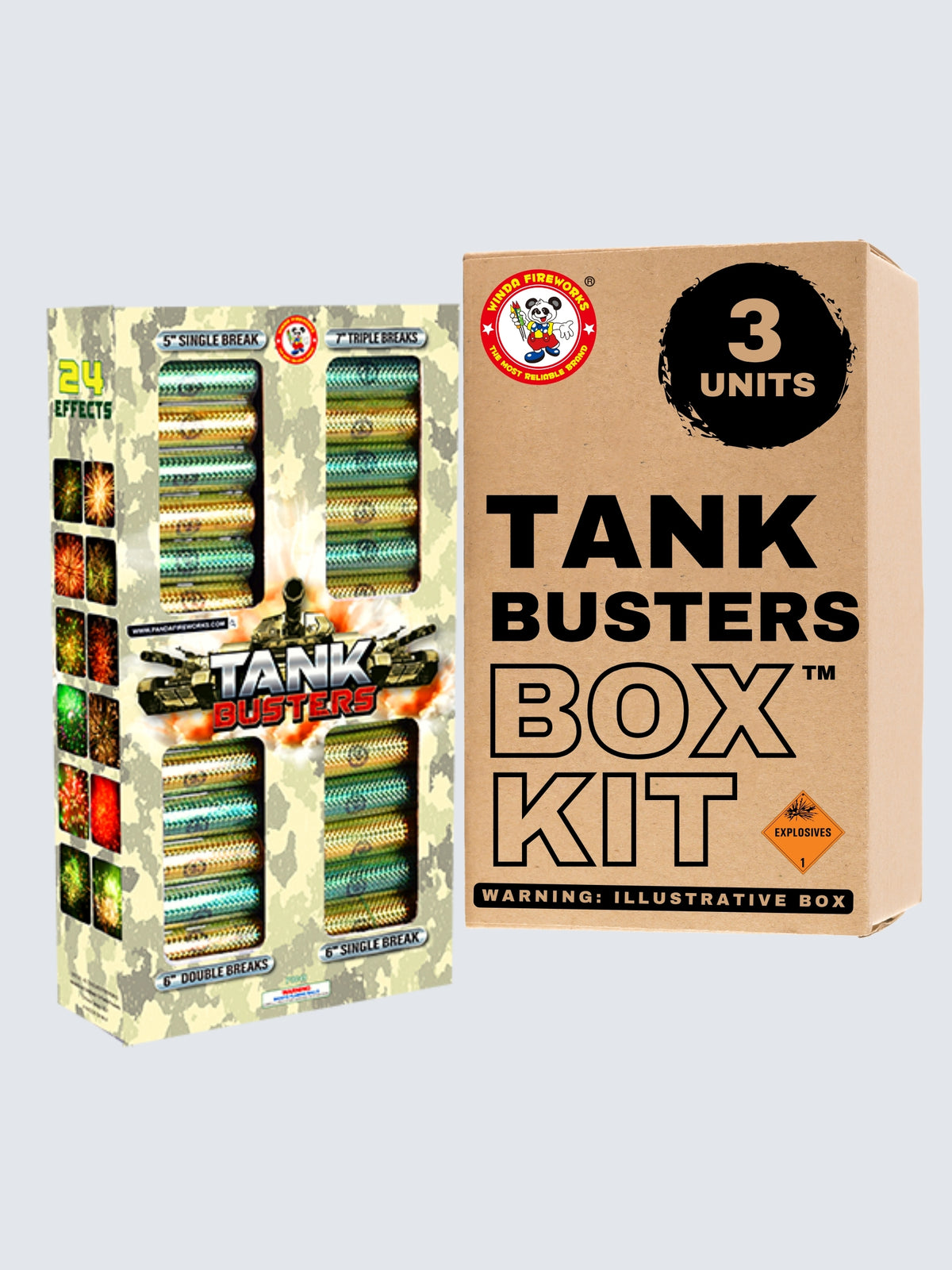 Tank Busters | 42 Break Artillery Shell by Winda Fireworks -Shop Online for XX-tra Large Canister Kit™ at Elite Fireworks!