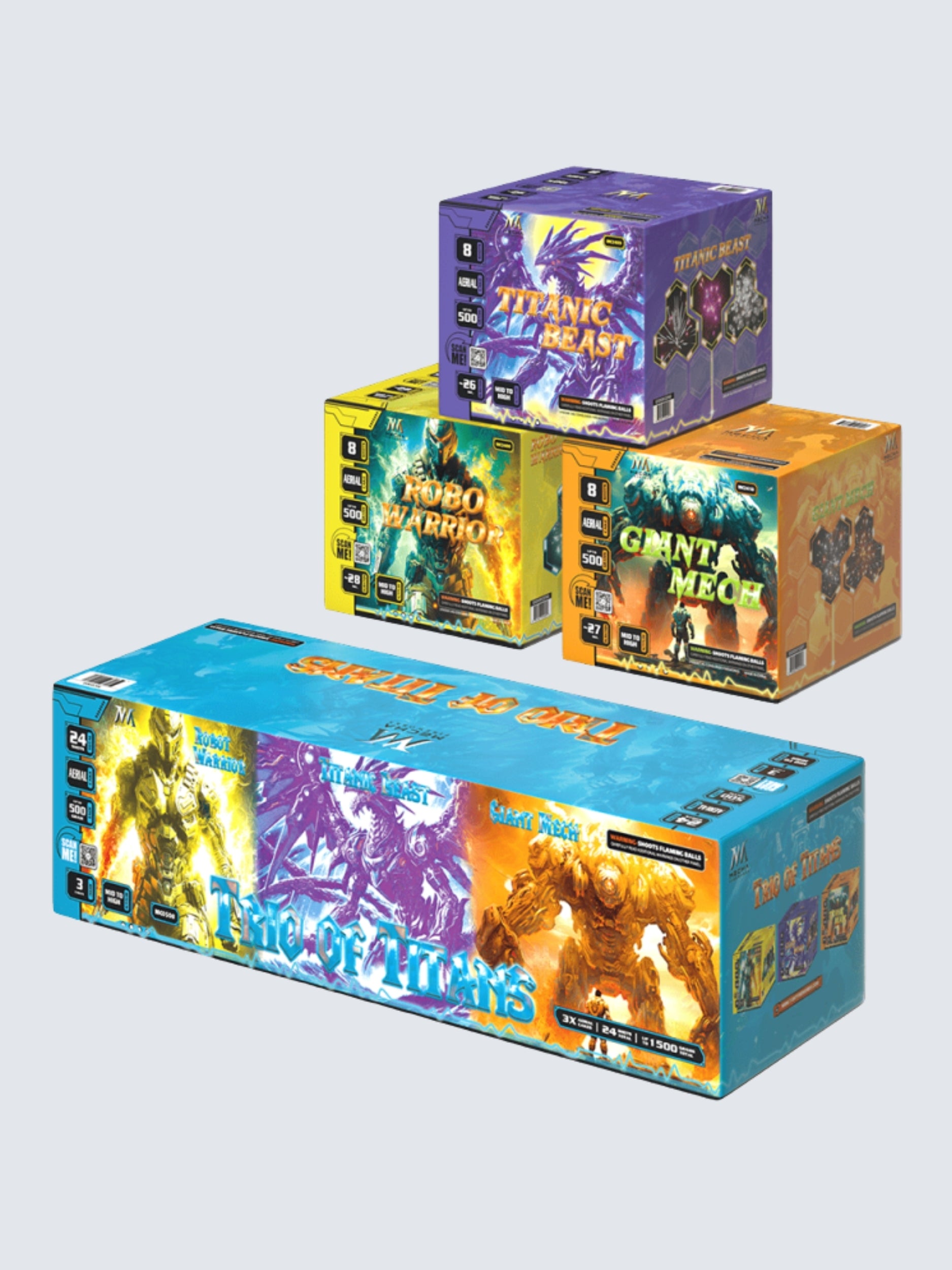 Trio of Titans | 24 Shot Aerial Repeater at Elite Fireworks