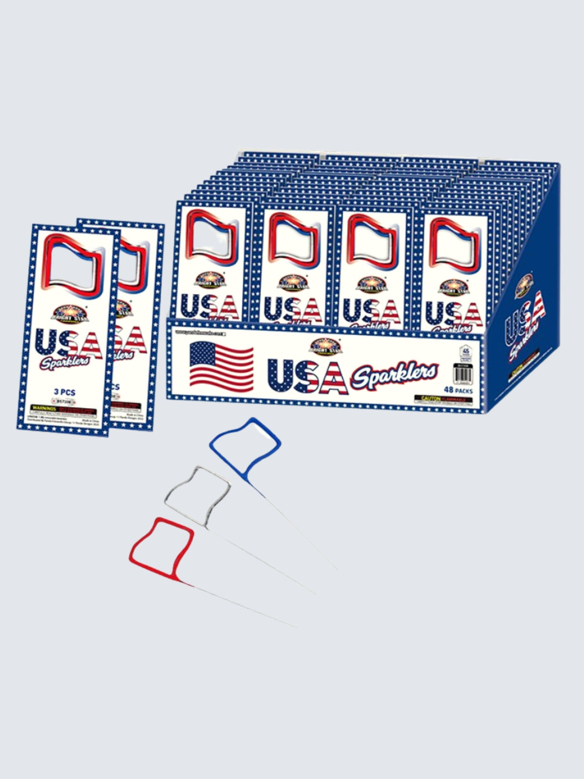 USA Sparklers | Special Shape Metal Handheld Sparkler by Bright Star Fireworks -Shop Online for Standard Sparkler at Elite Fireworks!