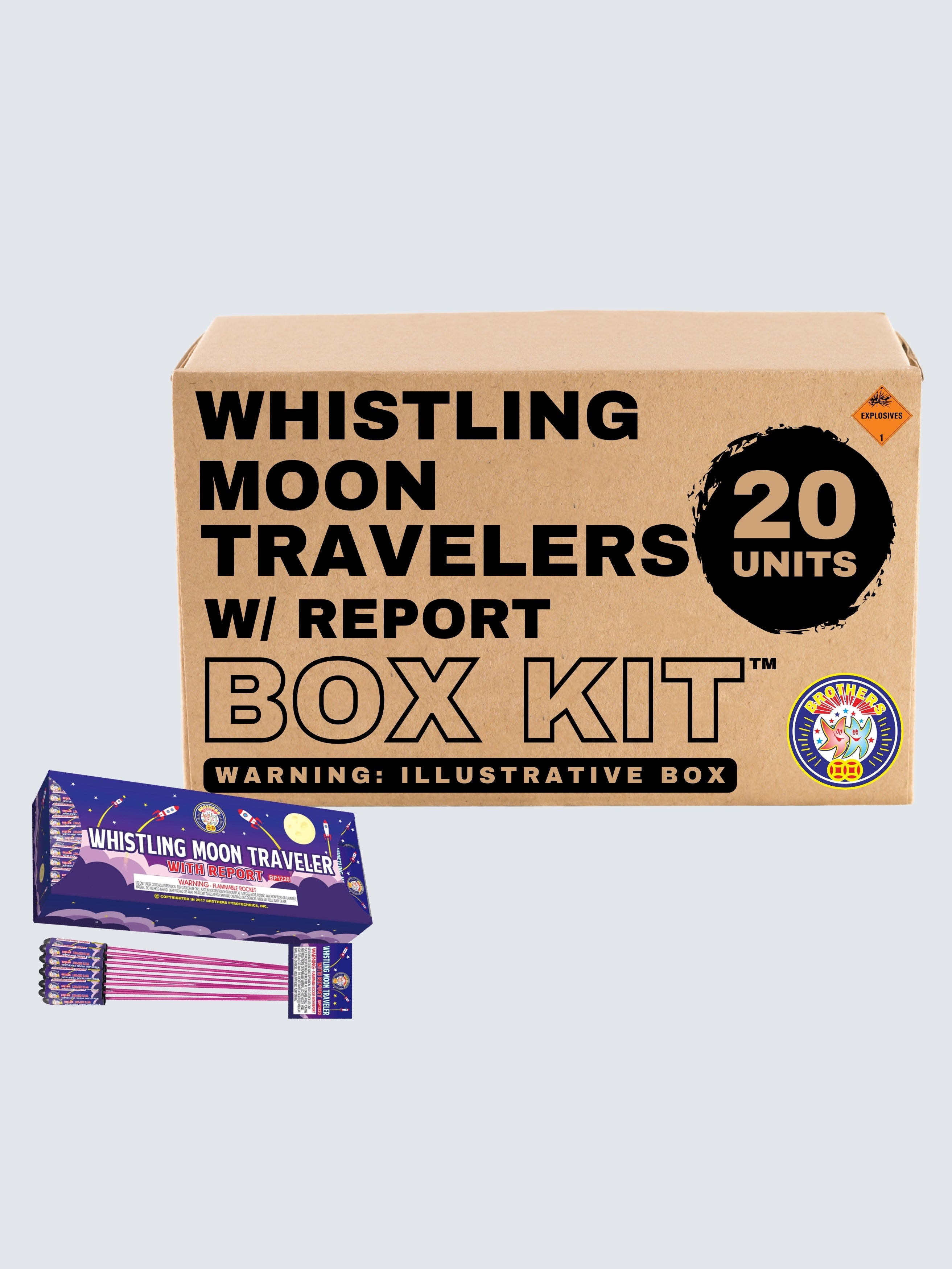 Whistling Moon Travelers w/ Report | 11.3" Rocket Projectile