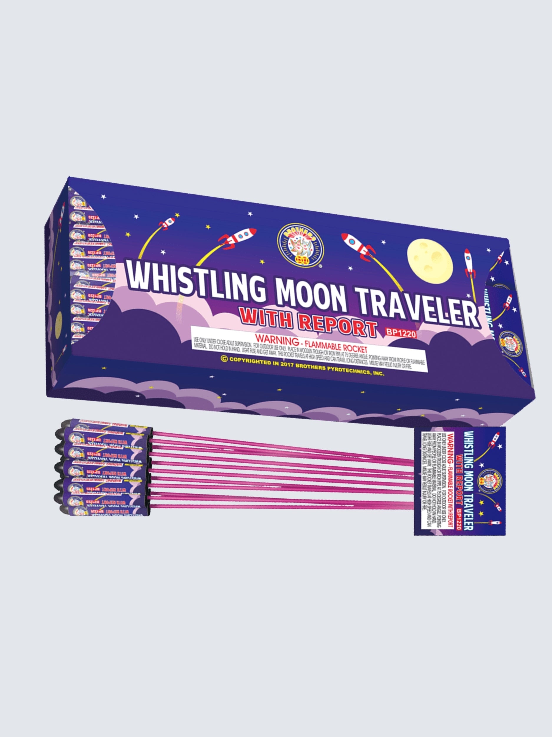 Whistling Moon Travelers w/ Report | 11.3" Rocket Projectile