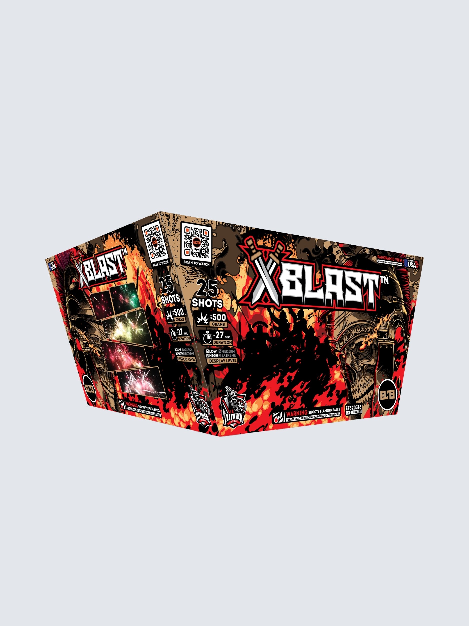 X Blast™ | 25 Shot Aerial Repeater at Elite Fireworks – ELITE