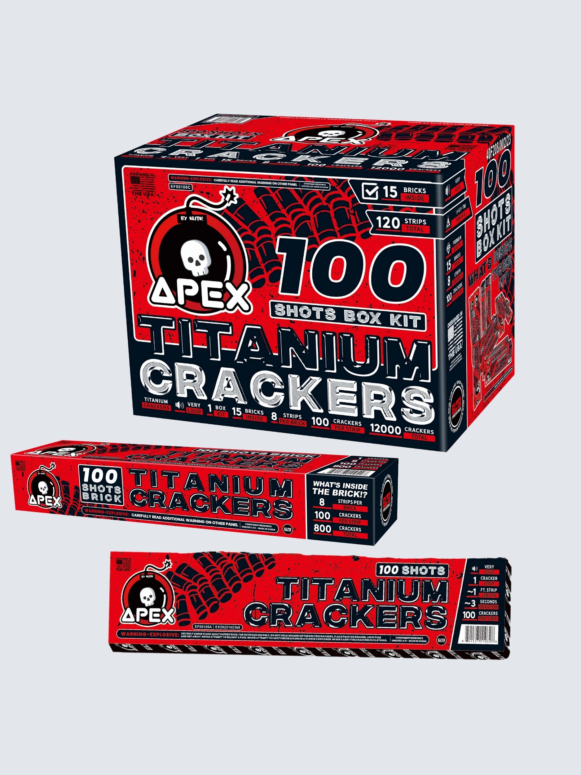 Apex Titanium Crackers™ | 100 Shot Noisemaker at Elite Fireworks