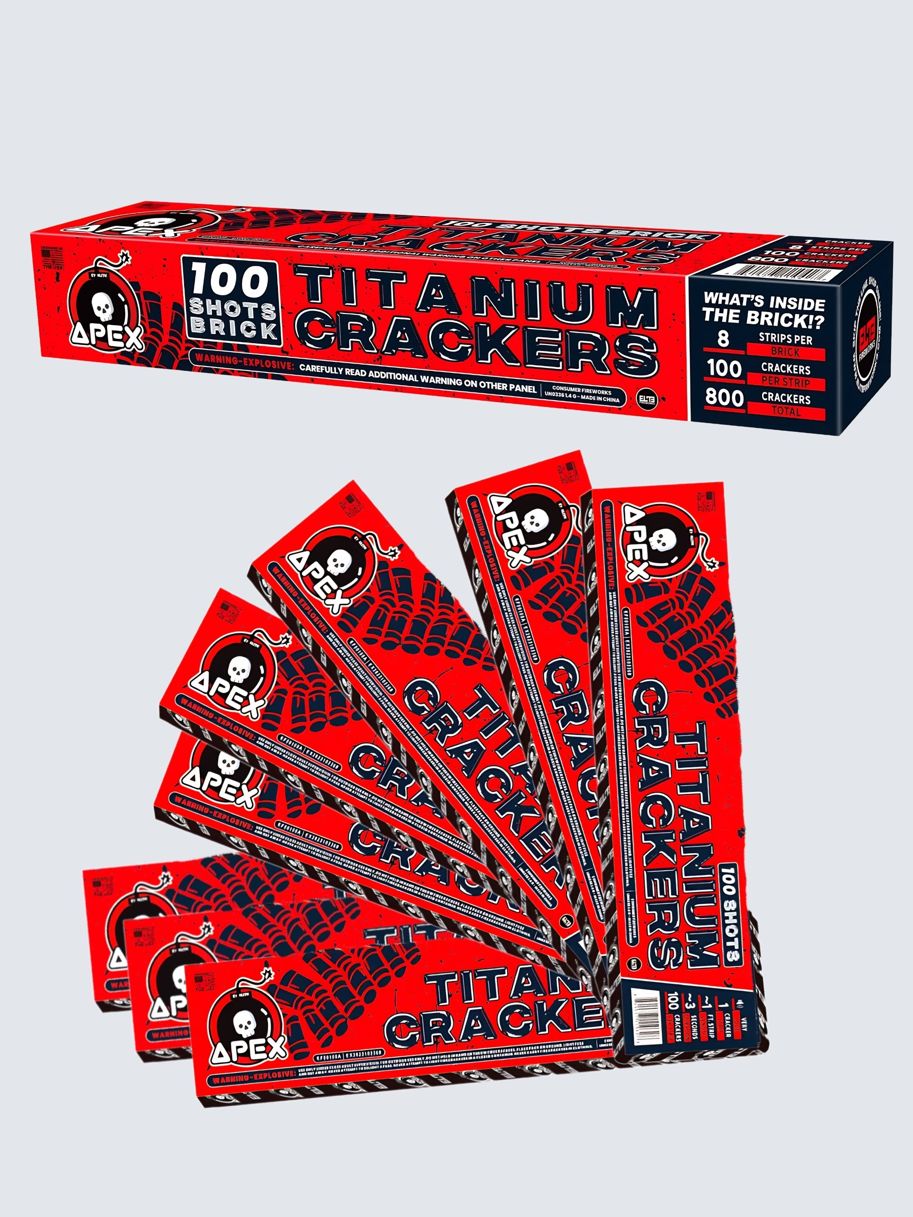 Apex Titanium Crackers™ | 100 Shot Noisemaker by Apex by Elite!™ -Shop Online for Standard Titanium Cracker at Elite Fireworks!