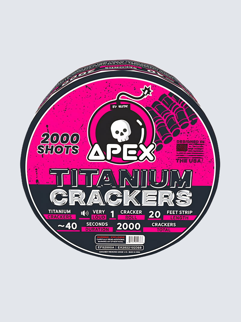 Apex Titanium Crackers™ | 2000 Shot Noisemaker at Elite Fireworks