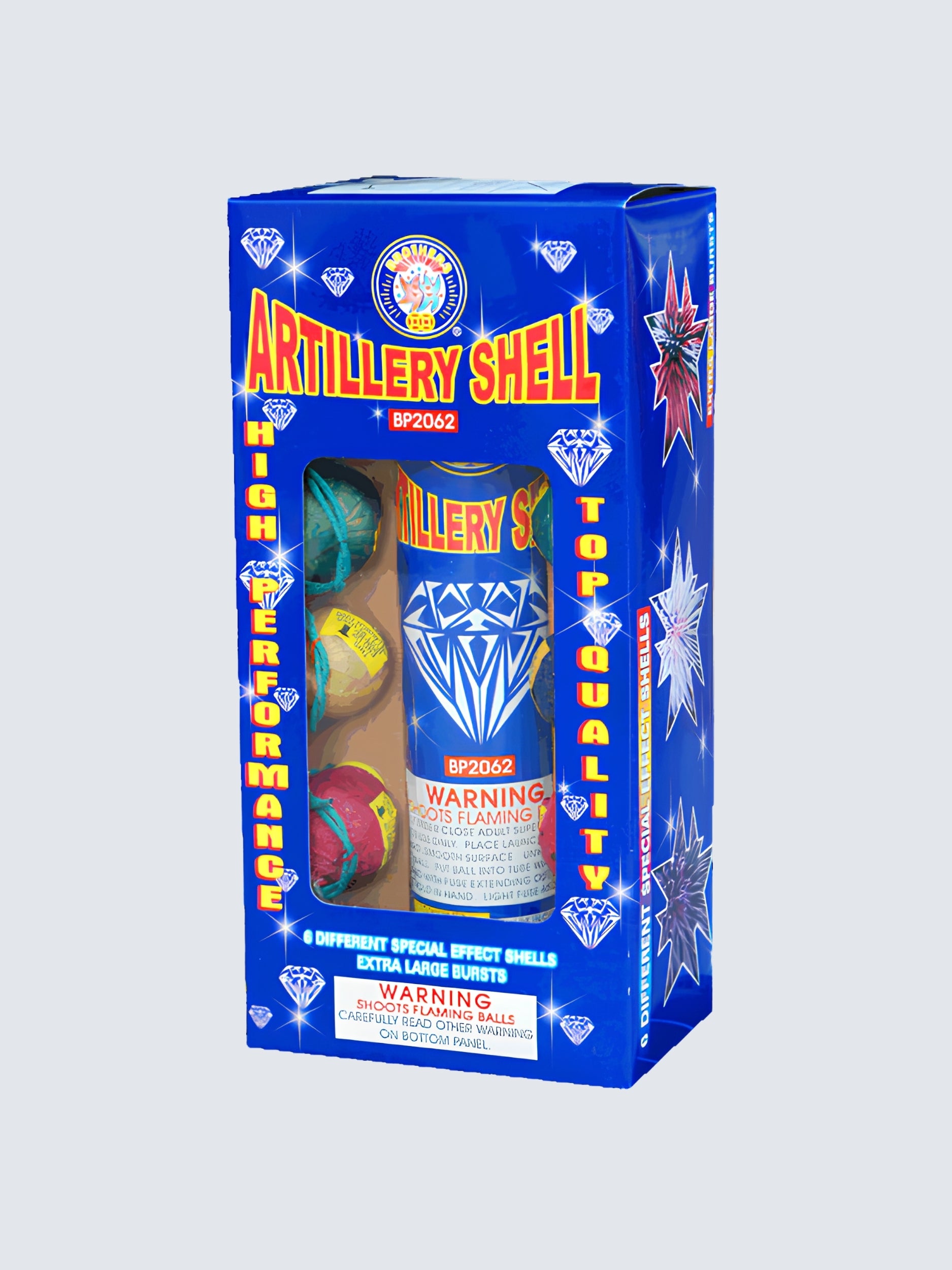 Artillery Shell - Blue Box | 6 Break Artillery Shell by Brothers Pyrotechnics -Shop Online for Standard Ball Kit™ at Elite Fireworks!