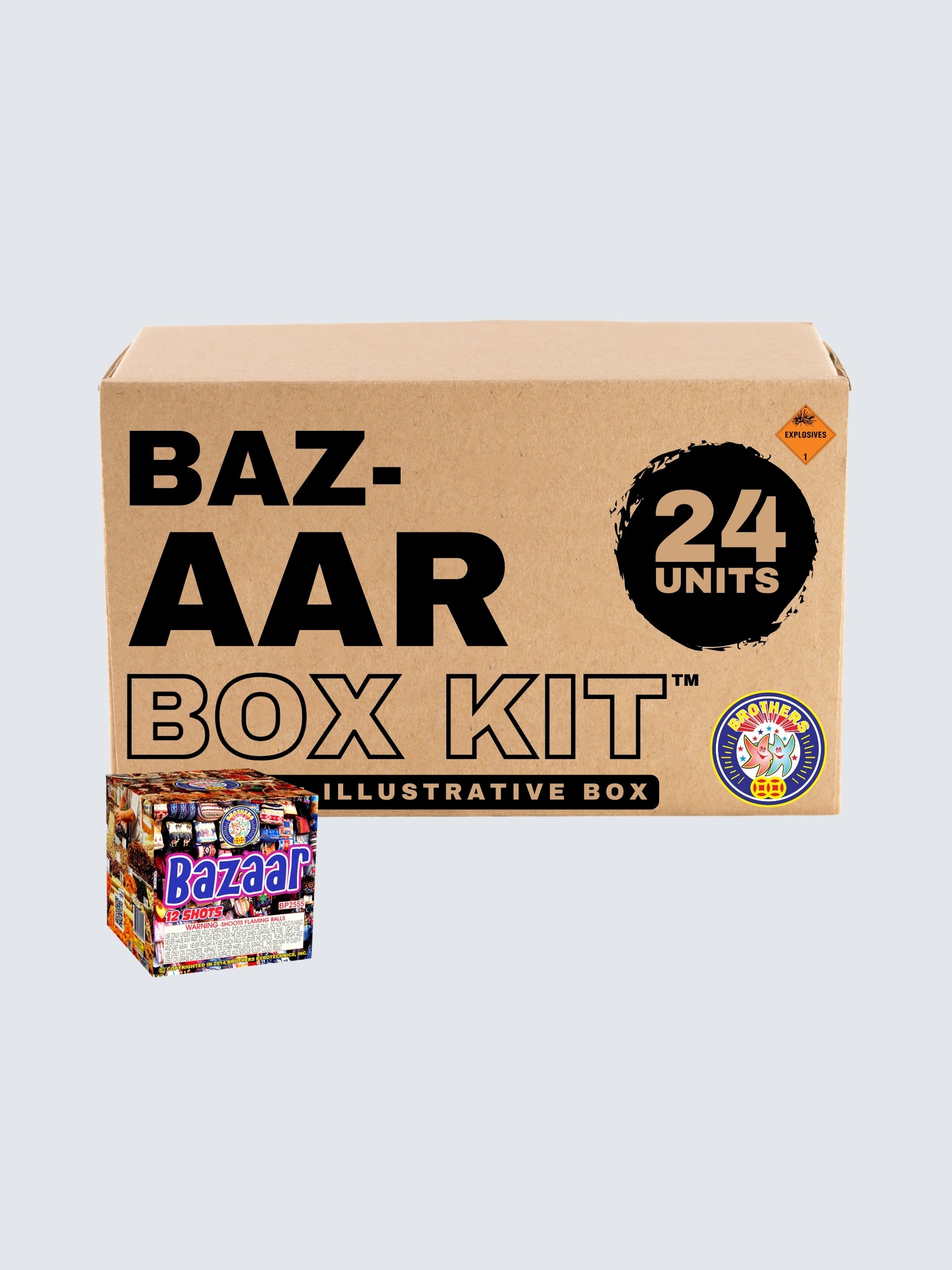 Bazaar | 12 Shot Aerial Repeater by Brothers Pyrotechnics -Shop Online for Standard Cake at Elite Fireworks!