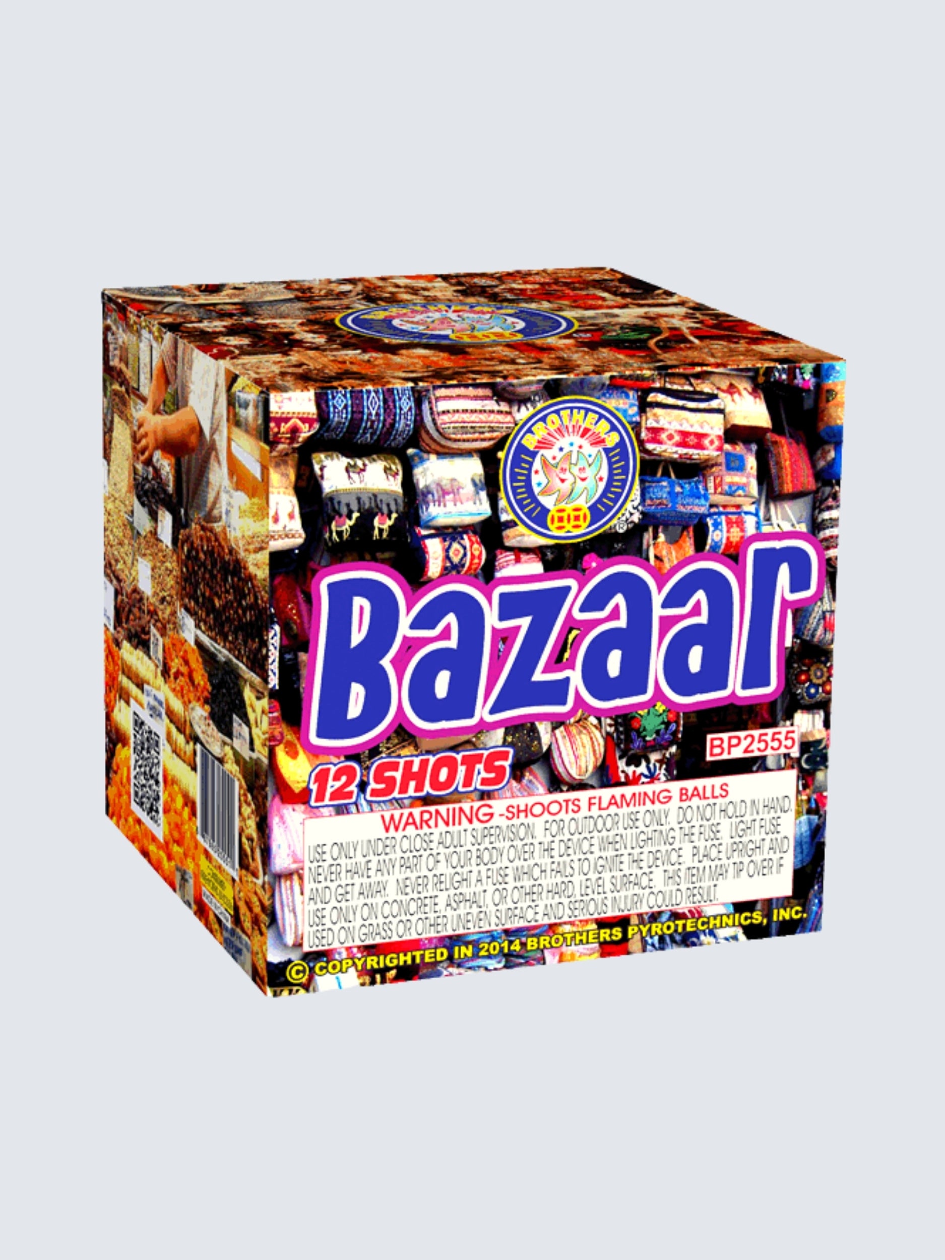 Bazaar | 12 Shot Aerial Repeater by Brothers Pyrotechnics -Shop Online for Standard Cake at Elite Fireworks!