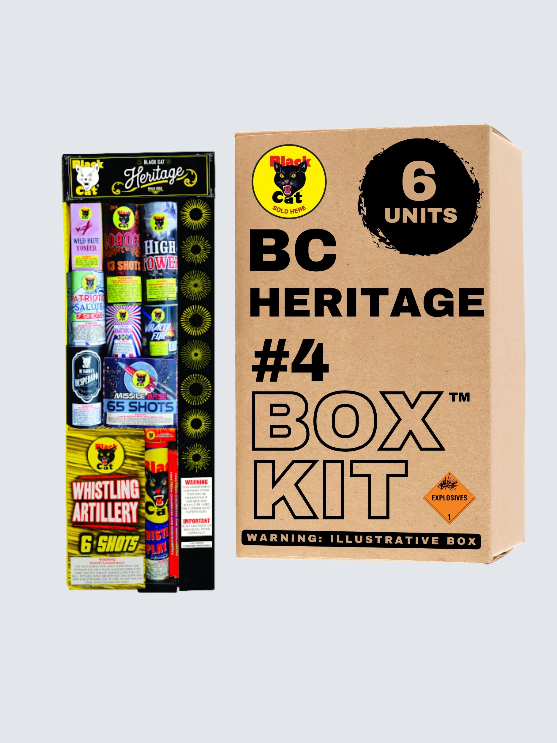 BC Heritage #4 | Aerial & Ground Mix Variety Assortment by Black Cat Fireworks -Shop Online for Large Select Kit™ at Elite Fireworks!