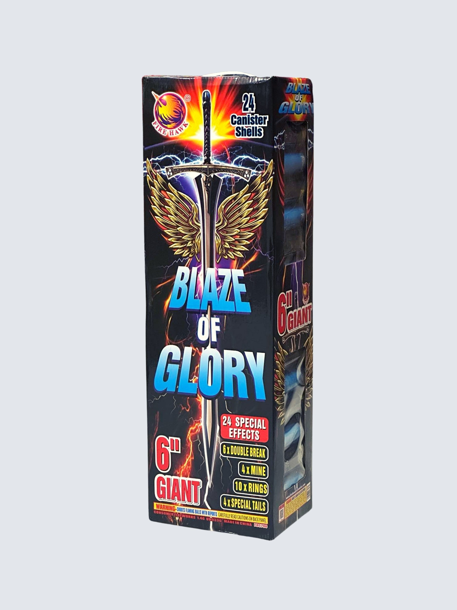 Blaze of Glory | 30 Break Artillery Shell by Firehawk Fireworks -Shop Online for XX-tra Large Canister Kit™ at Elite Fireworks!
