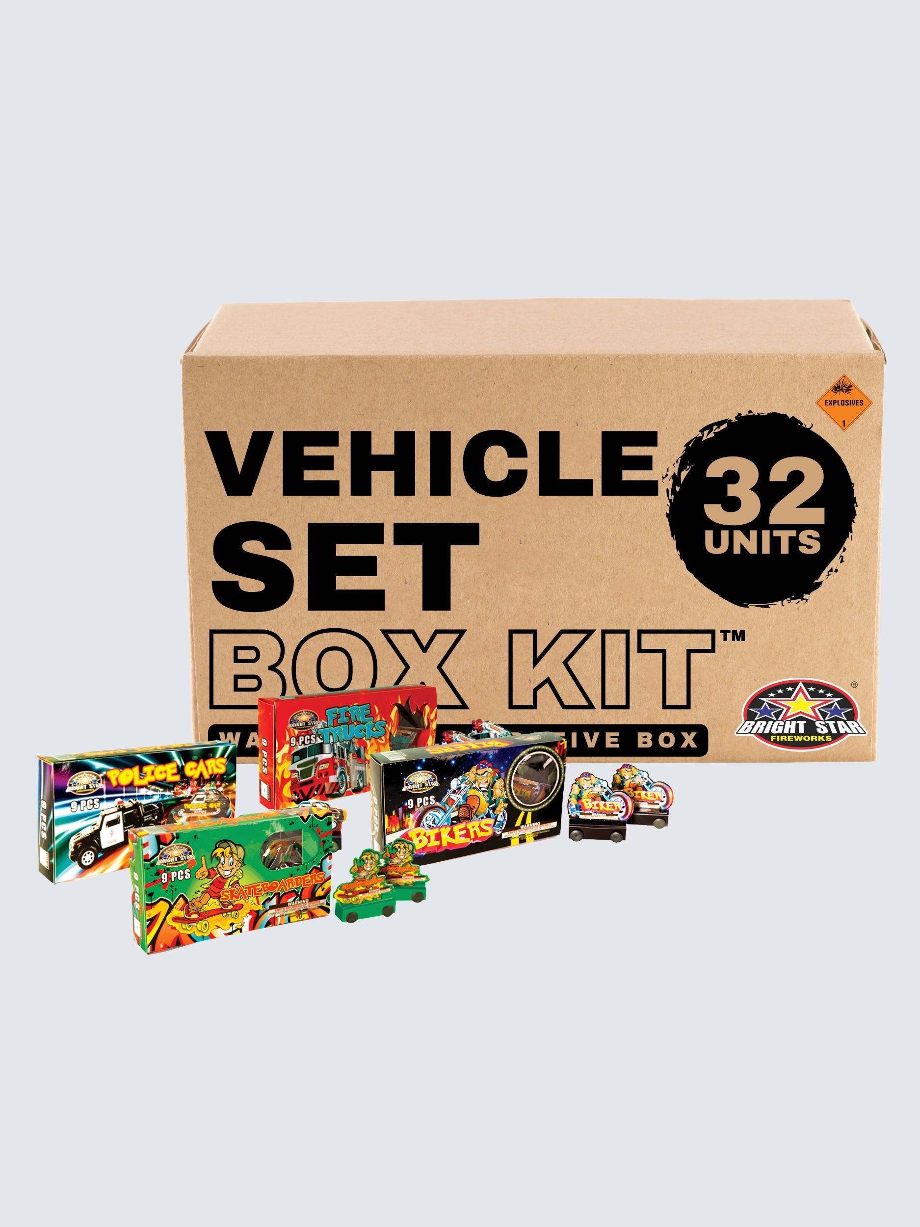 Bright Star Vehicle Set | Toylike Paper-craft Ground Novelty by Bright Star Fireworks -Shop Online for Standard Novelty at Elite Fireworks!