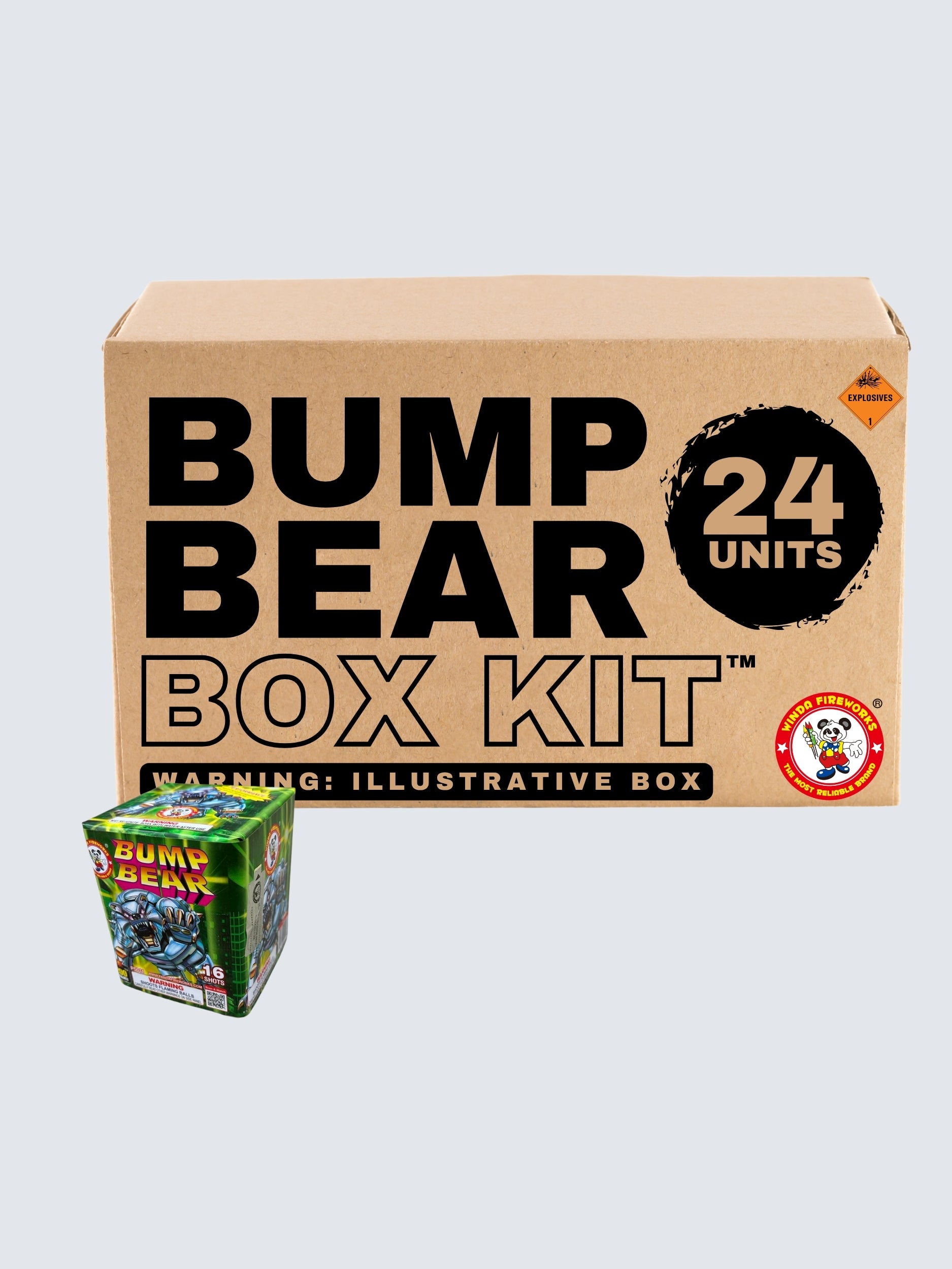Bump Bear | 16 Shot Aerial Repeater by Winda Fireworks -Shop Online for Standard Cake at Elite Fireworks!