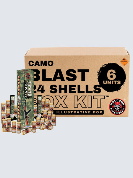 Camo Blast | 24 Break Artillery Shell at Elite Fireworks – ELITE